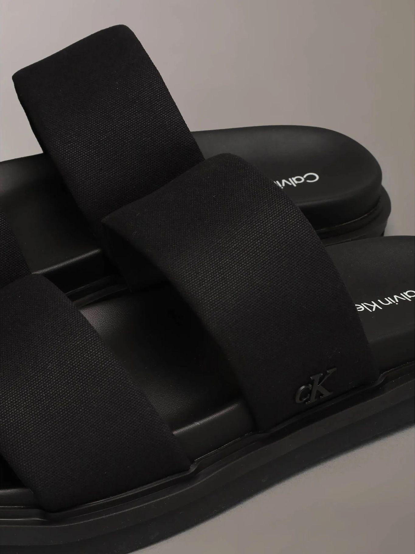 Sandalias de Lona Flat Molded Negro Calvin Klein-4