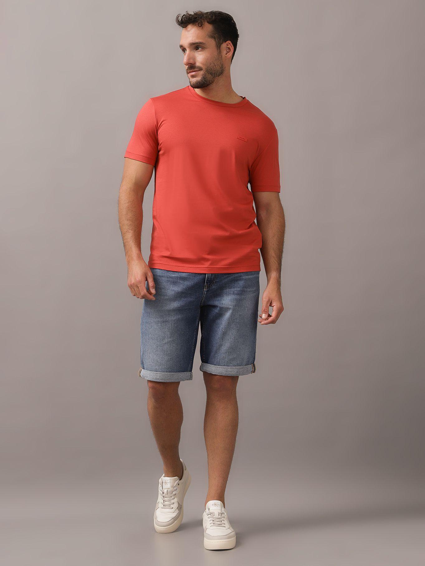 Polera Smooth Cotton Rojo Calvin Klein-1