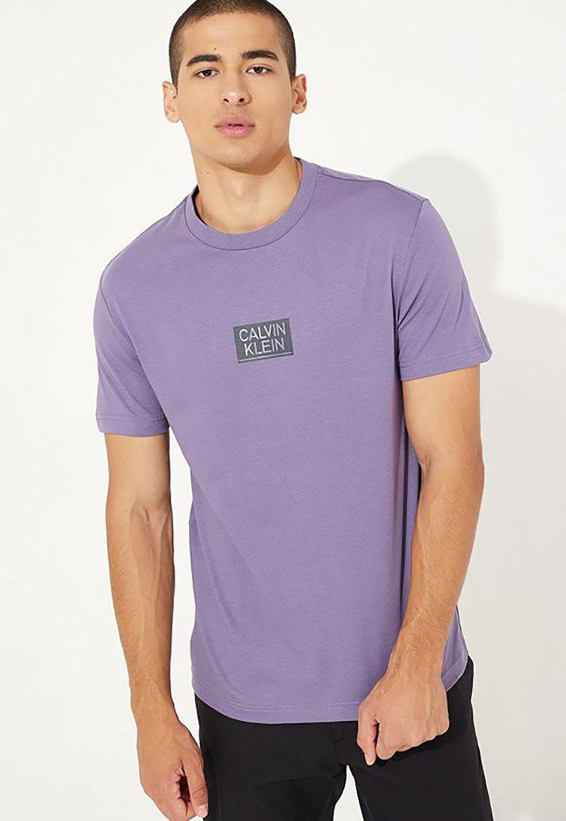 Polera Gloss Stencil Logo  Morado Calvin Klein-3