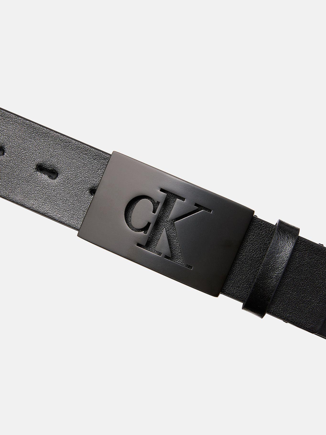 Cinturón de Cuero Liso Negro Calvin Klein-2