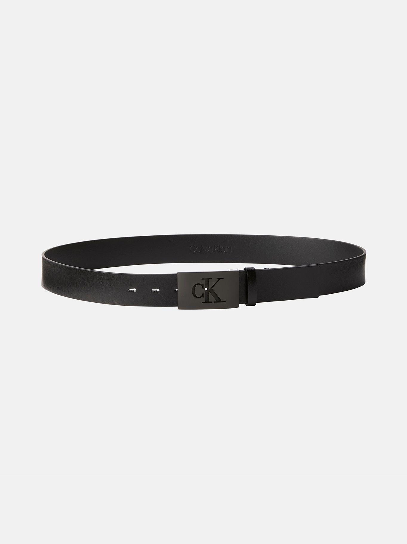 Cinturón de Cuero Liso Negro Calvin Klein-3