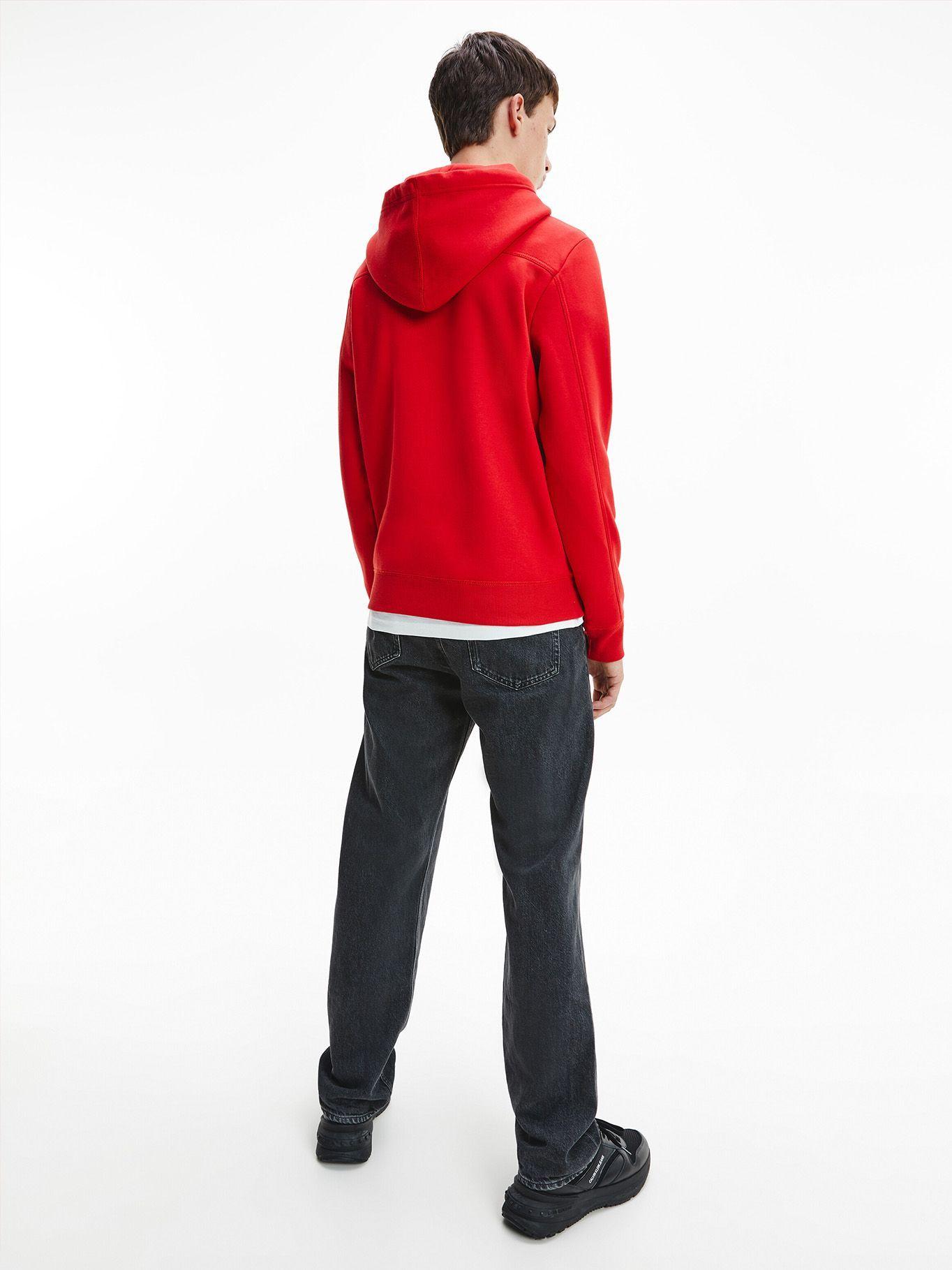 Hoodie Archival Monogram Rojo Calvin Klein-2