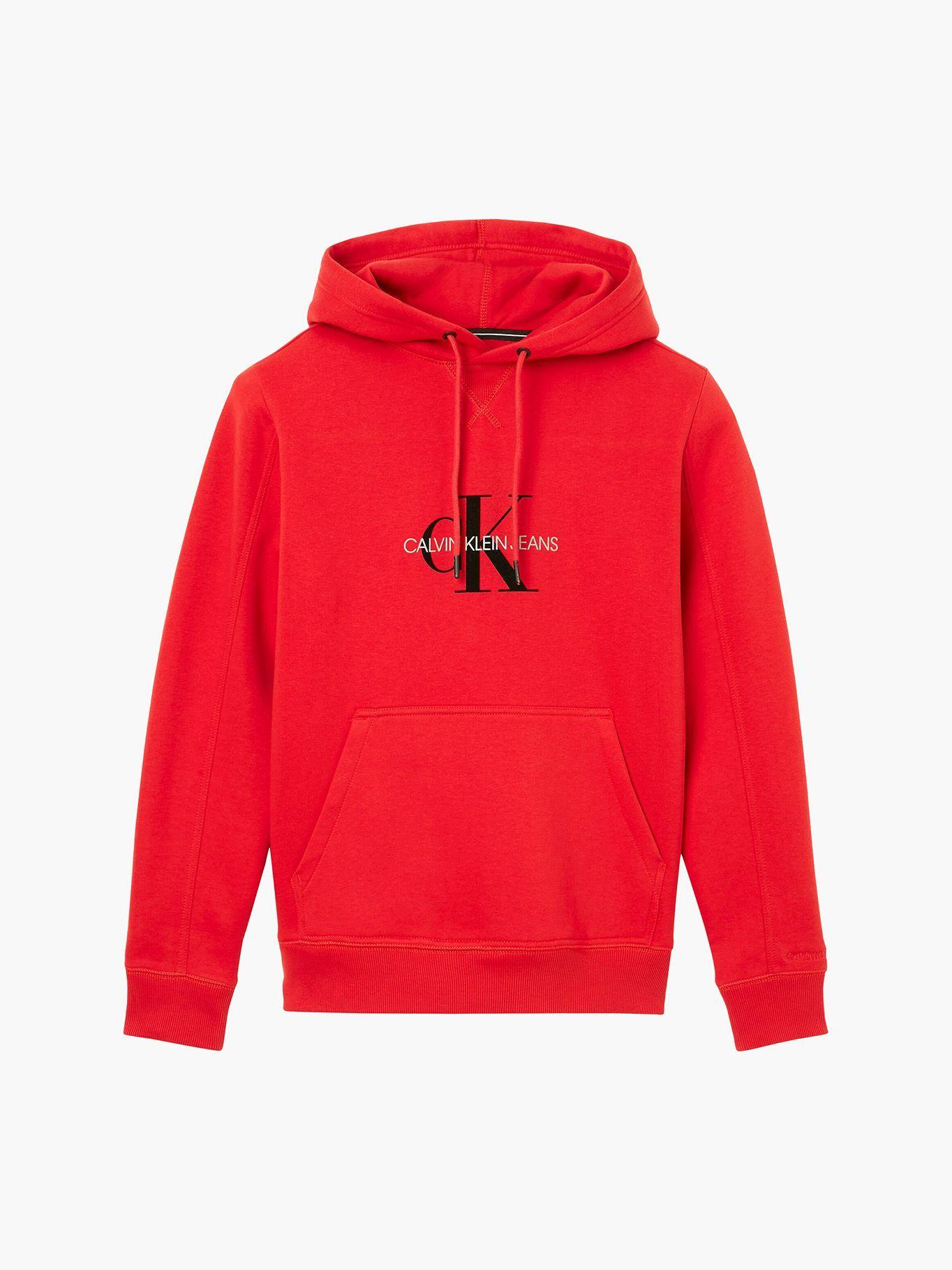 Hoodie Archival Monogram Rojo Calvin Klein-4