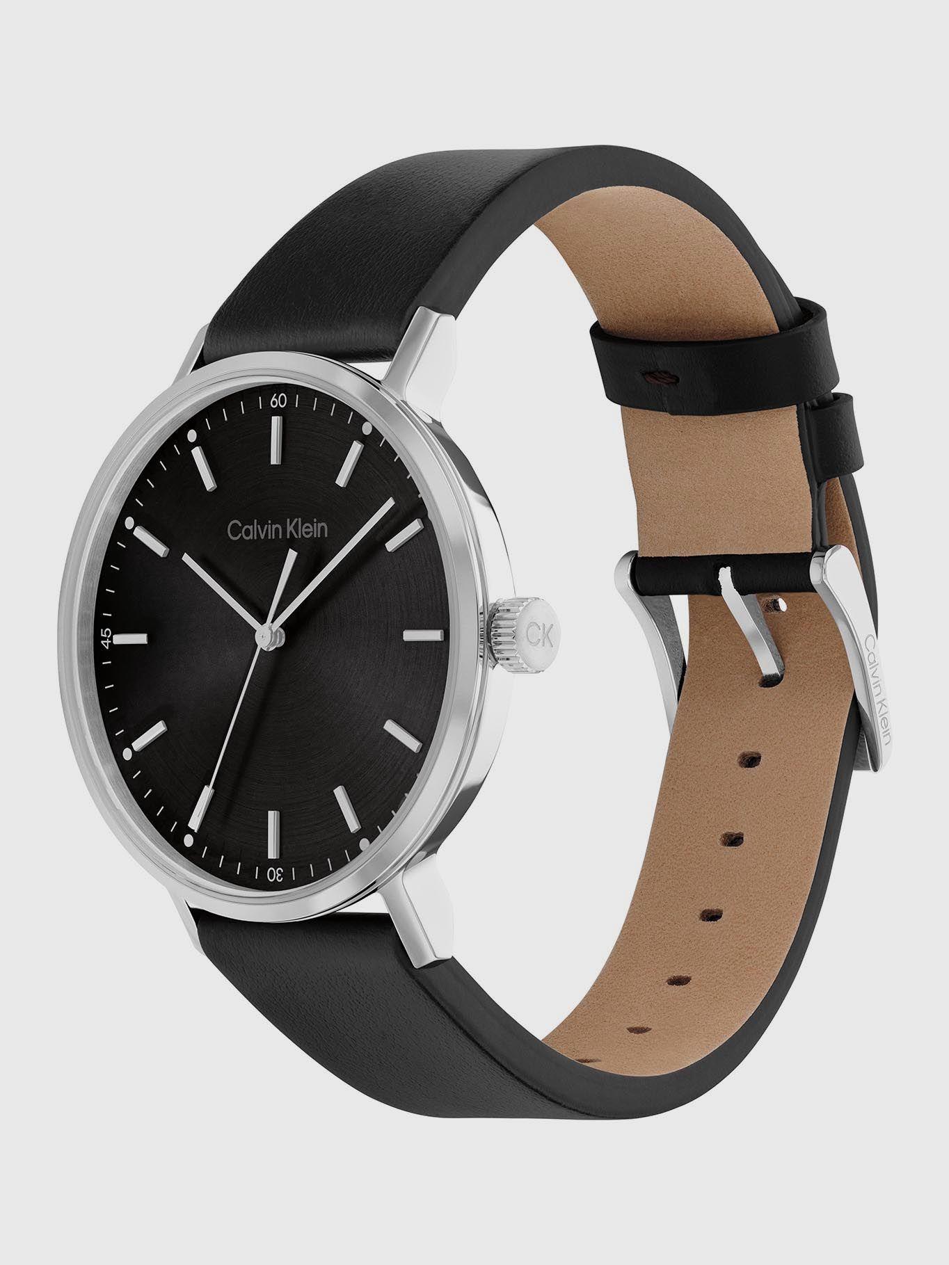 Reloj con Correa de Cuero Negro Calvin Klein-2