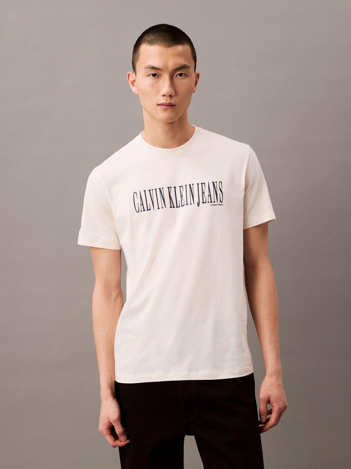 Polera Stretch Graphic Beige Calvin Klein-0