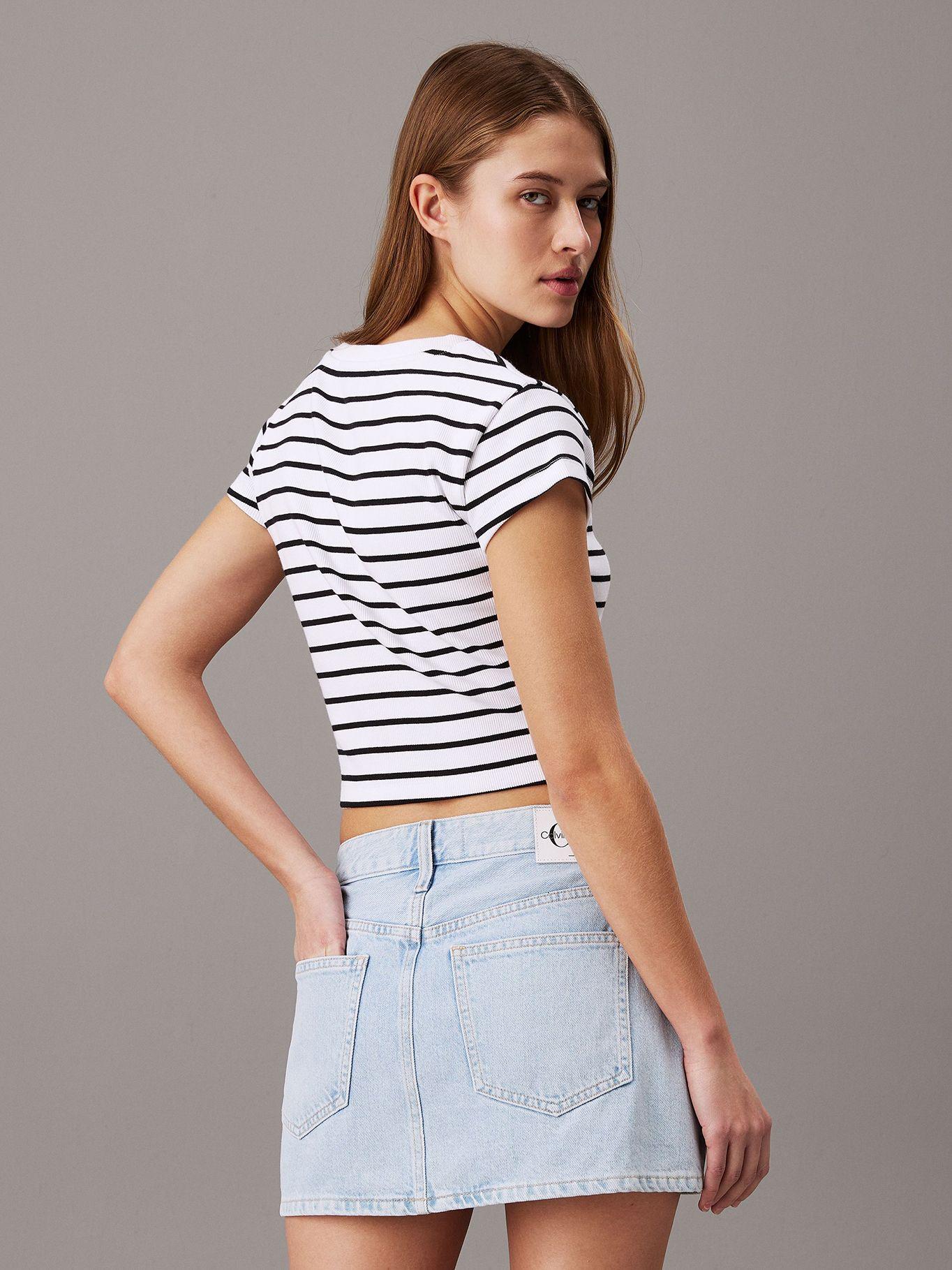 Polera Woven Label Rib Baby Blanco Calvin Klein-2