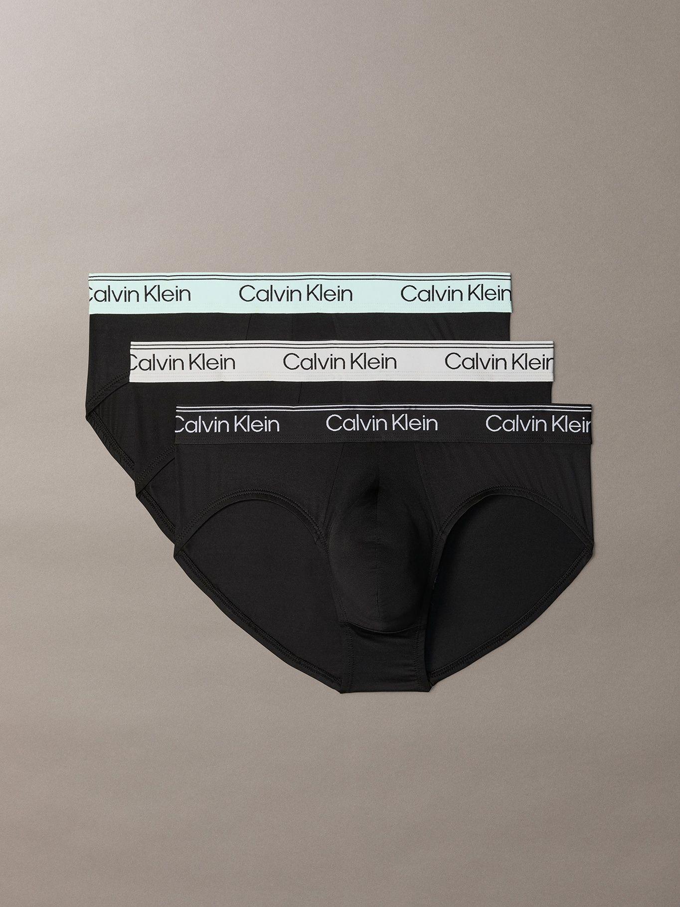 Pack de 3 Slips Microfiber Stretch Negro Calvin Klein-0