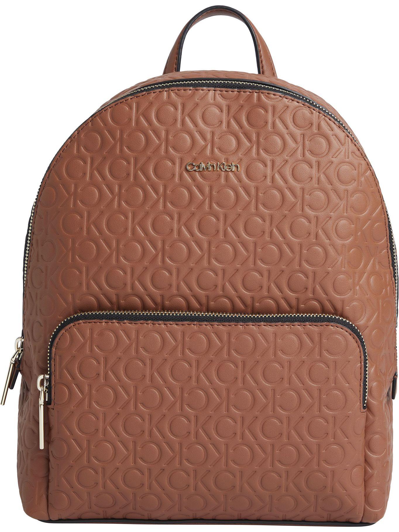 Mochila con monograma CK Café Calvin Klein-0