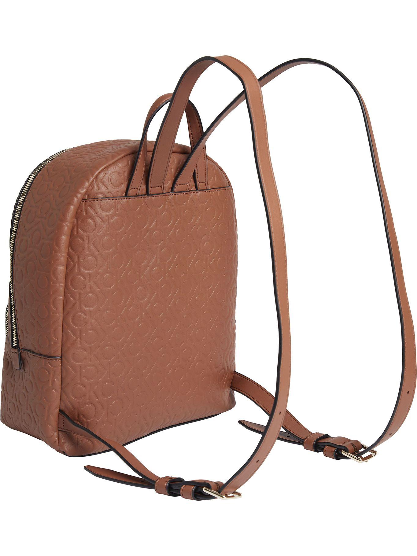Mochila con monograma CK Café Calvin Klein-1