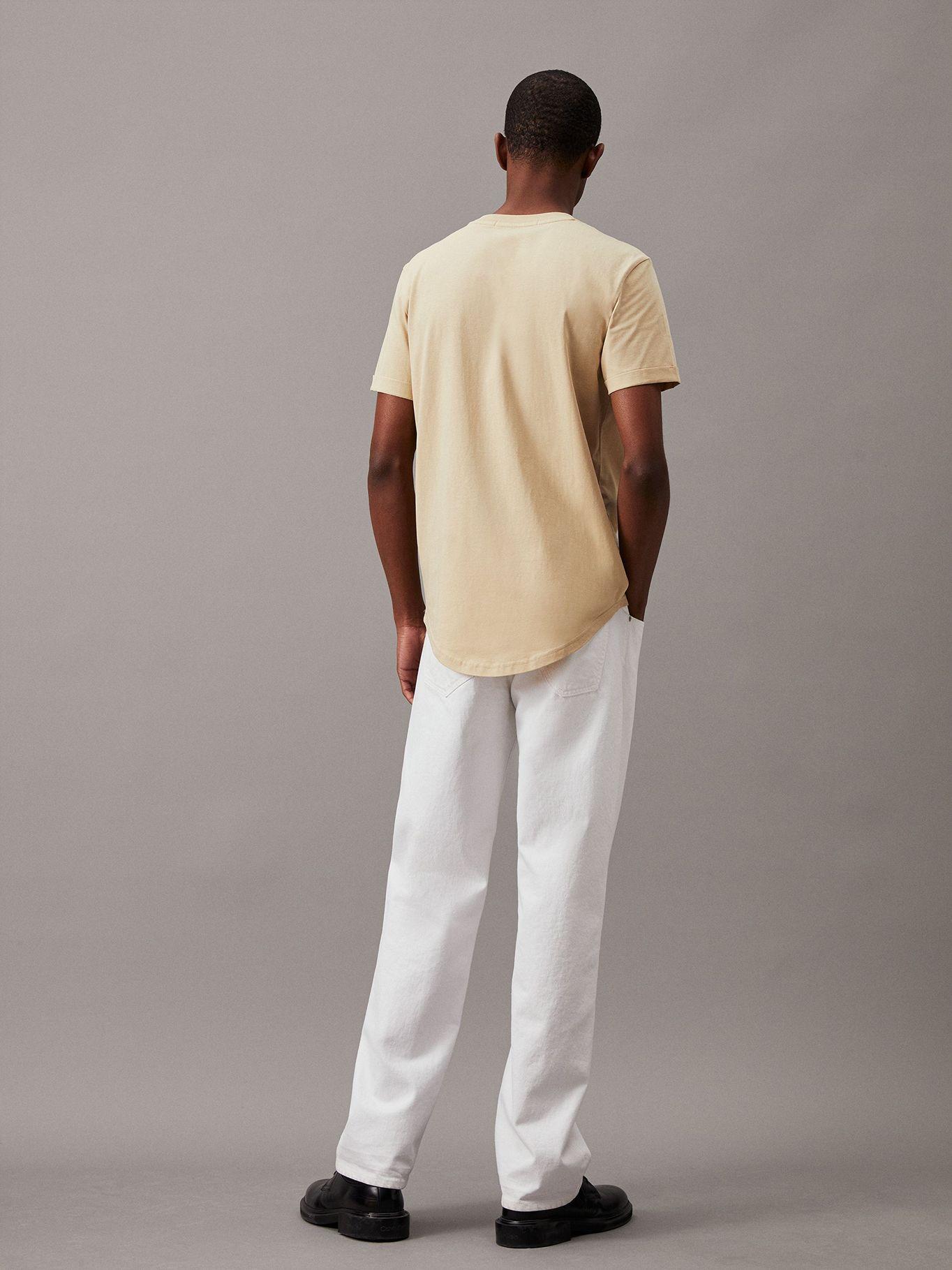 Polera Badge Turn Up Sleeve Beige Calvin Klein-2
