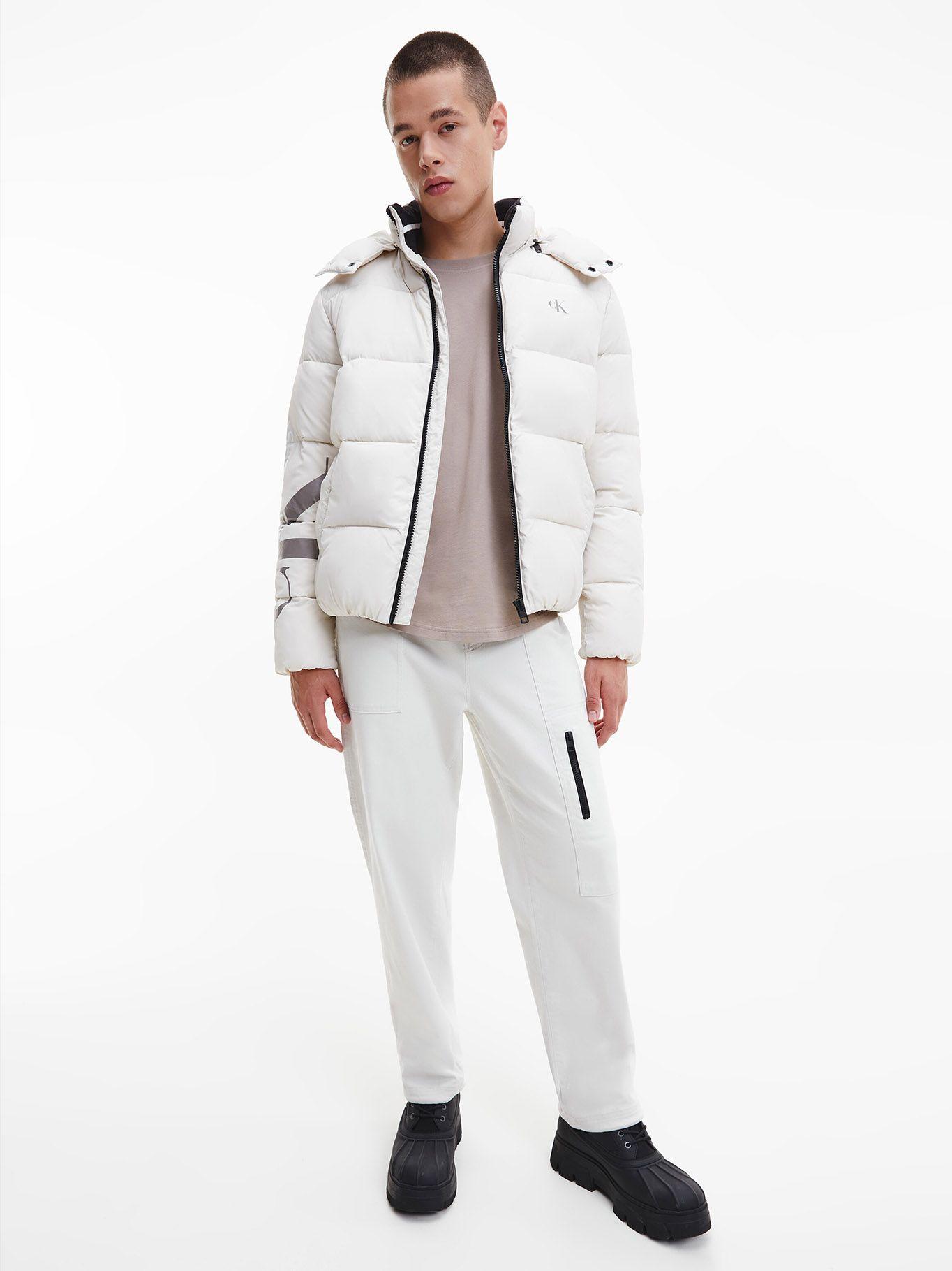 Parka Essentials Non Down Crema Calvin Klein-1