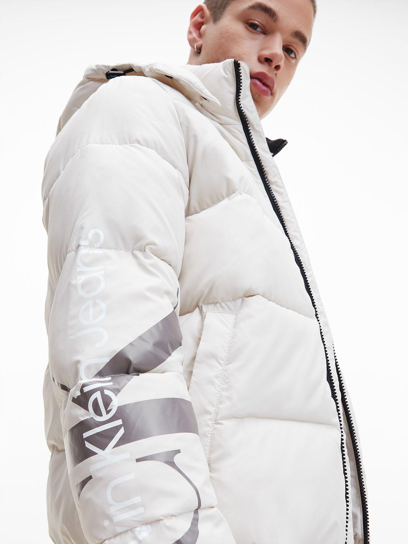 Parka Essentials Non Down Crema Calvin Klein-3