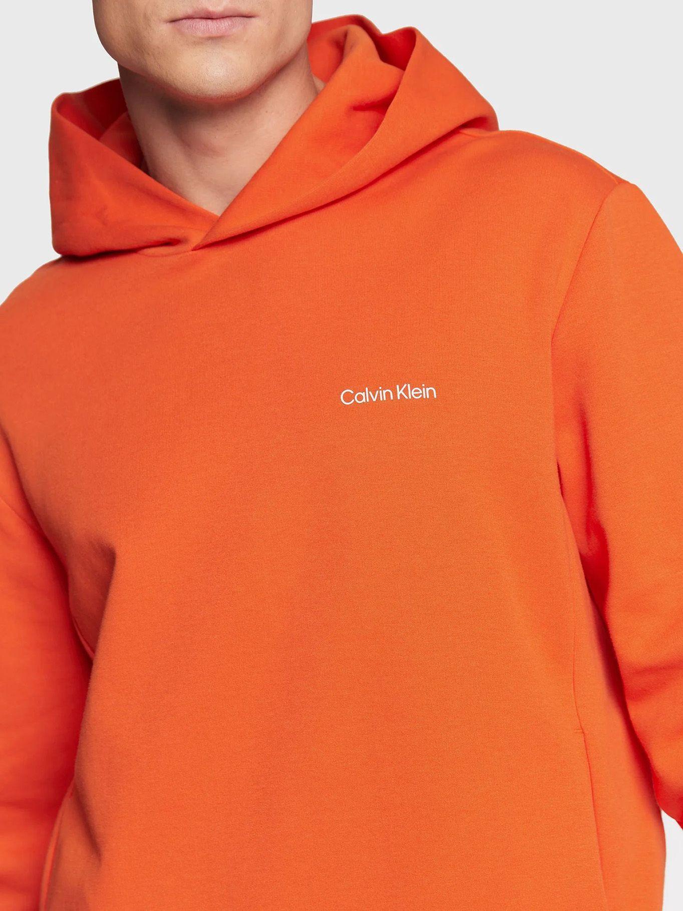 Hoodie Micro Logo Naranja Calvin Klein-3