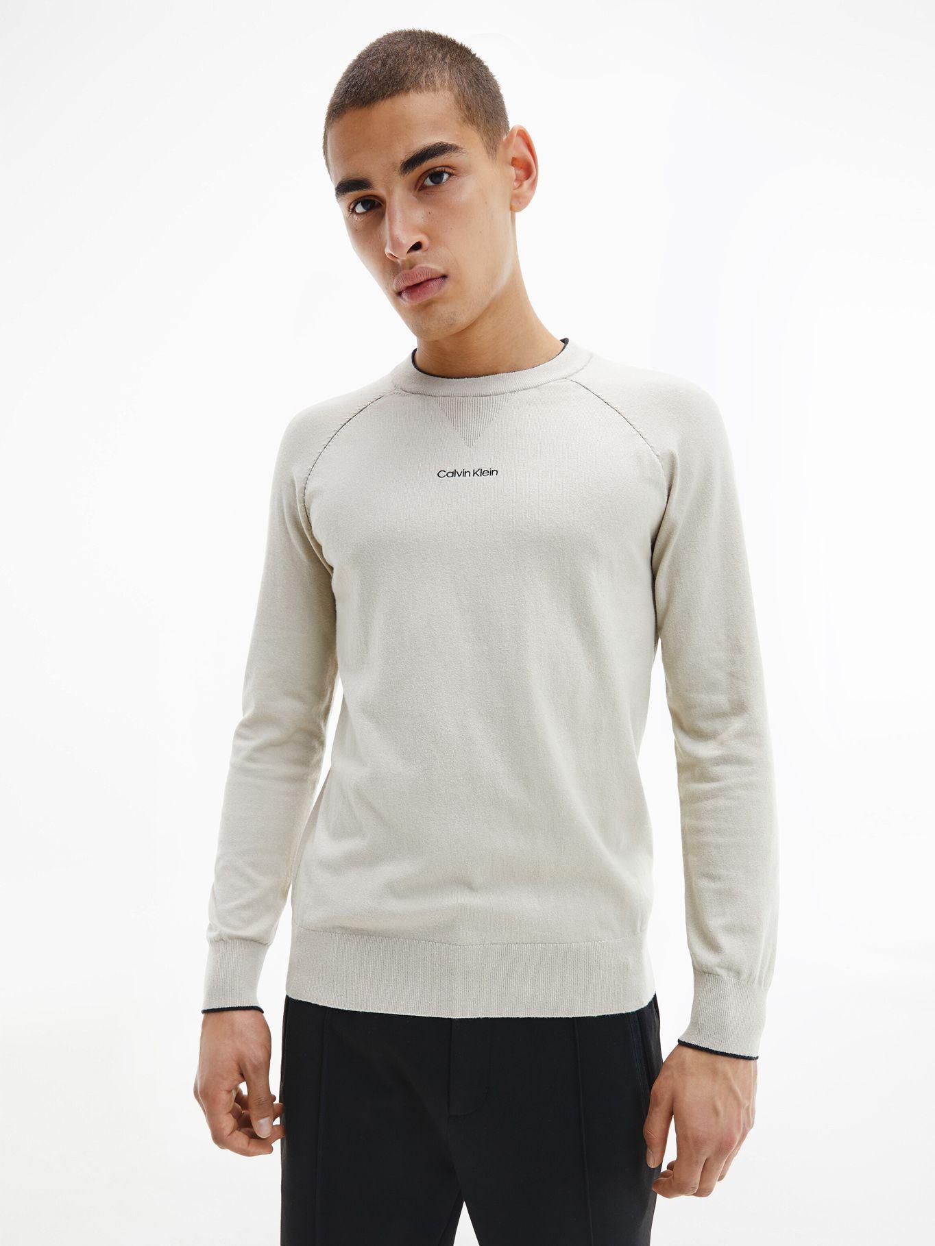 Suéter Lycra Blend Beige Calvin Klein-0