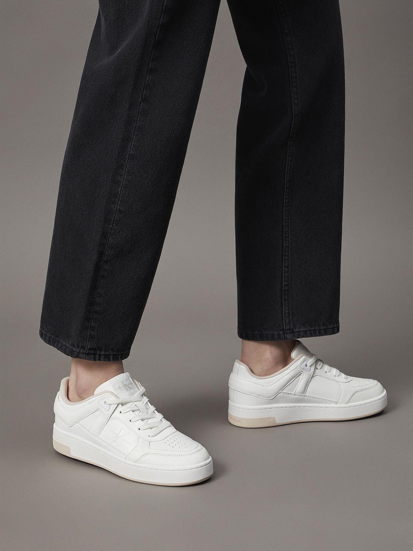 Zapatilla basket de cuero sintético Blanco Calvin Klein-7
