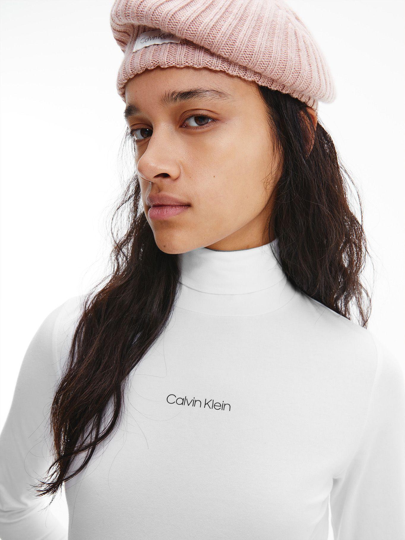 Polera LS Mini Turtleneck  Blanco Calvin Klein-3