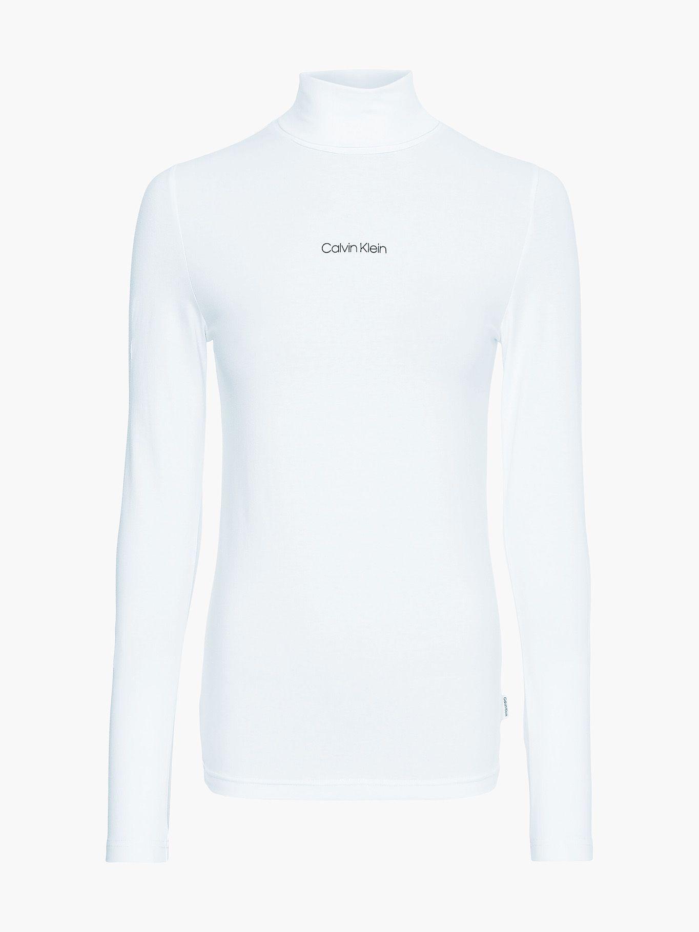 Polera LS Mini Turtleneck  Blanco Calvin Klein-4