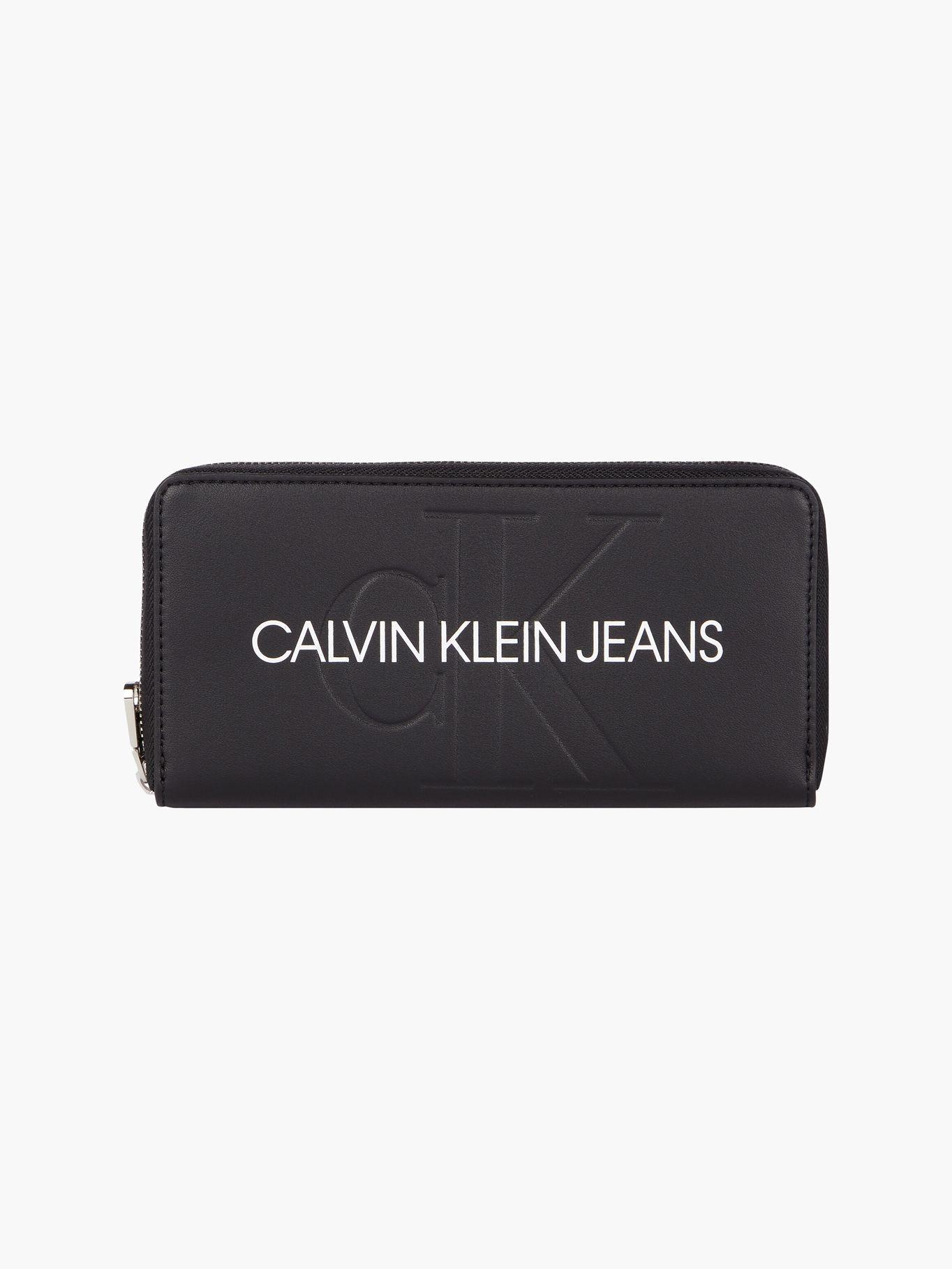 Billetera Sculpted Negro Calvin Klein Mujer-0
