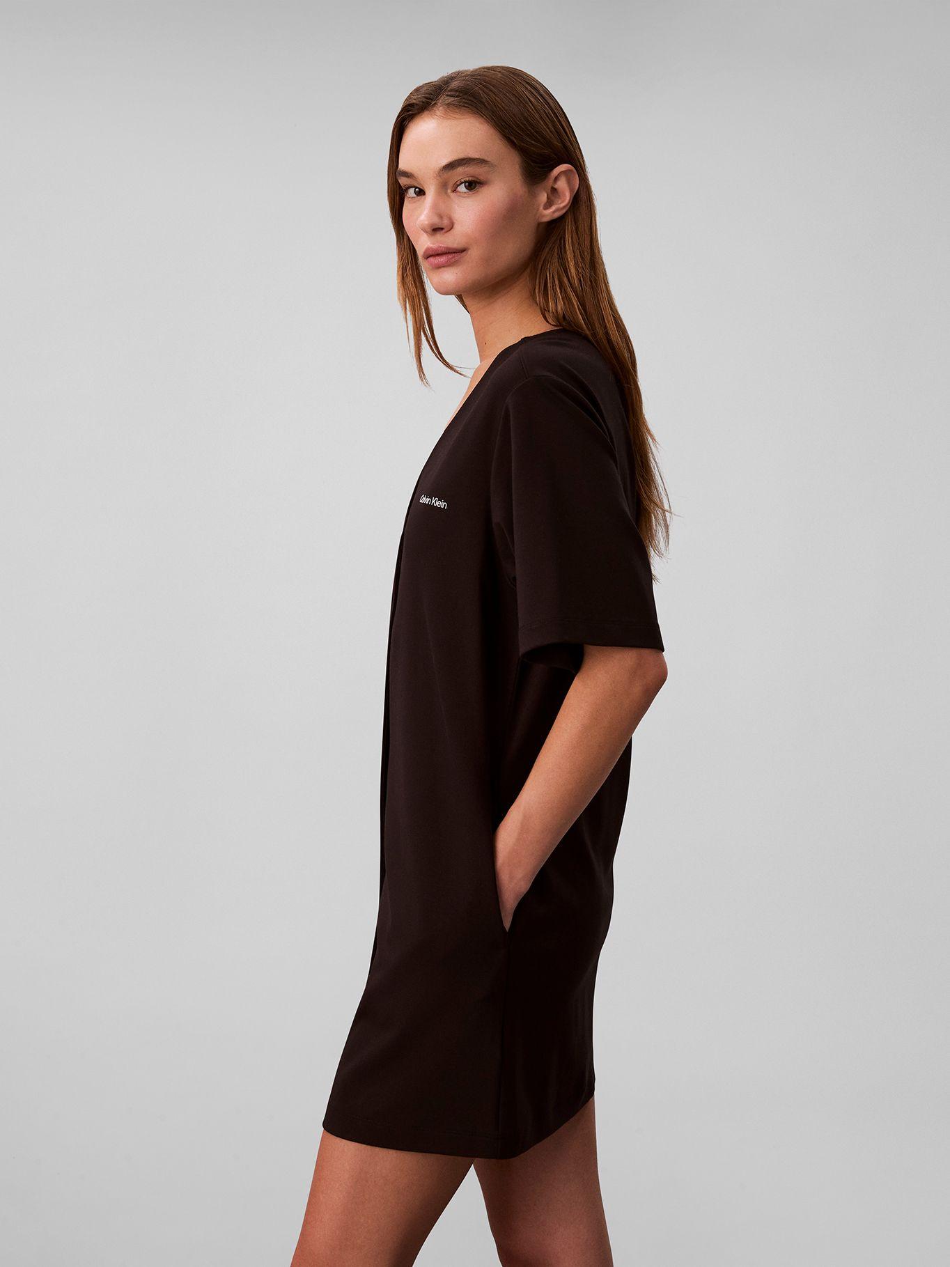 Vestido Mini de Punto Milano Negro Calvin Klein-3