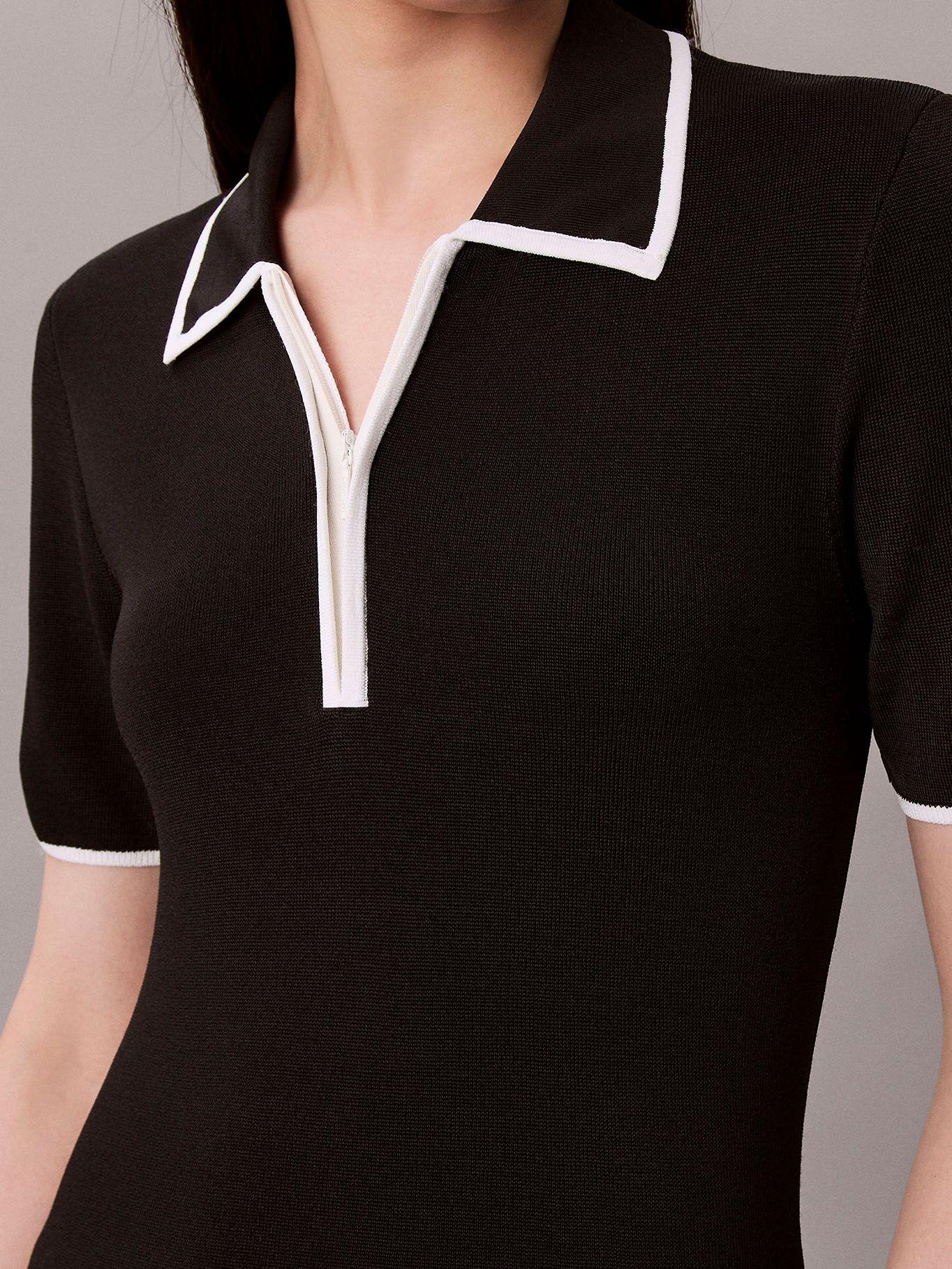 Polo con Bordes en Contraste Negro Calvin Klein-4