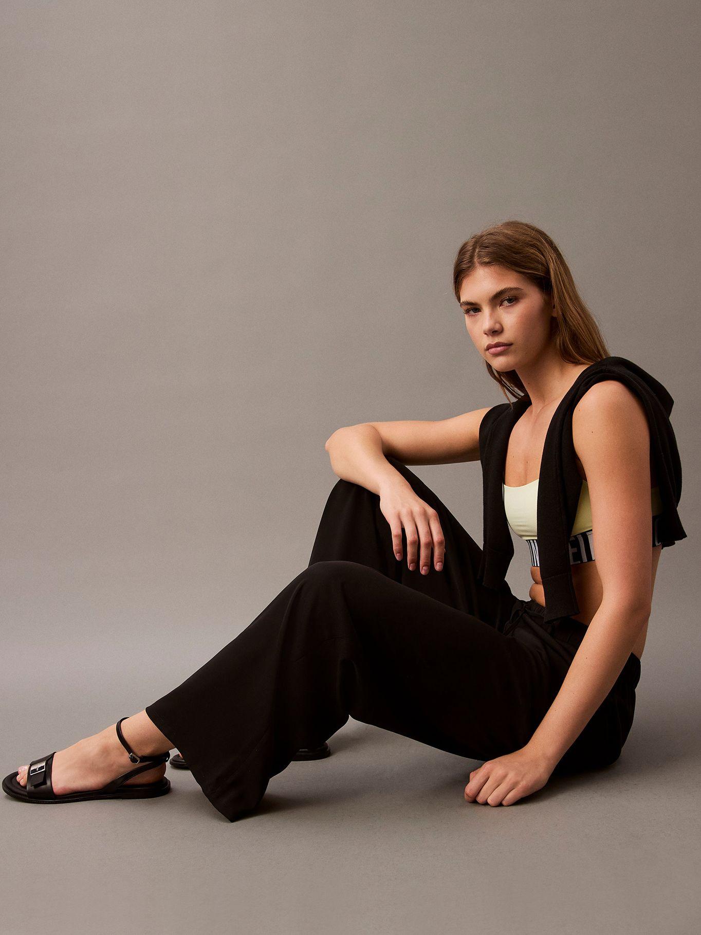 Pantalón Fluido Tipo Pull-On Negro Calvin Klein-5