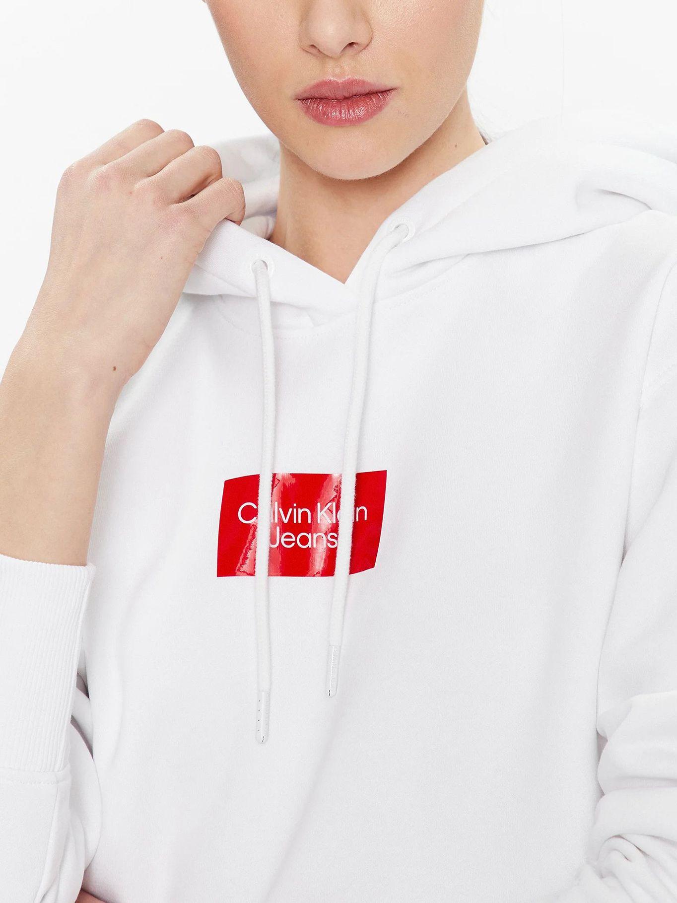 Sudadera con capucha y logo Blanco Calvin Klein-3