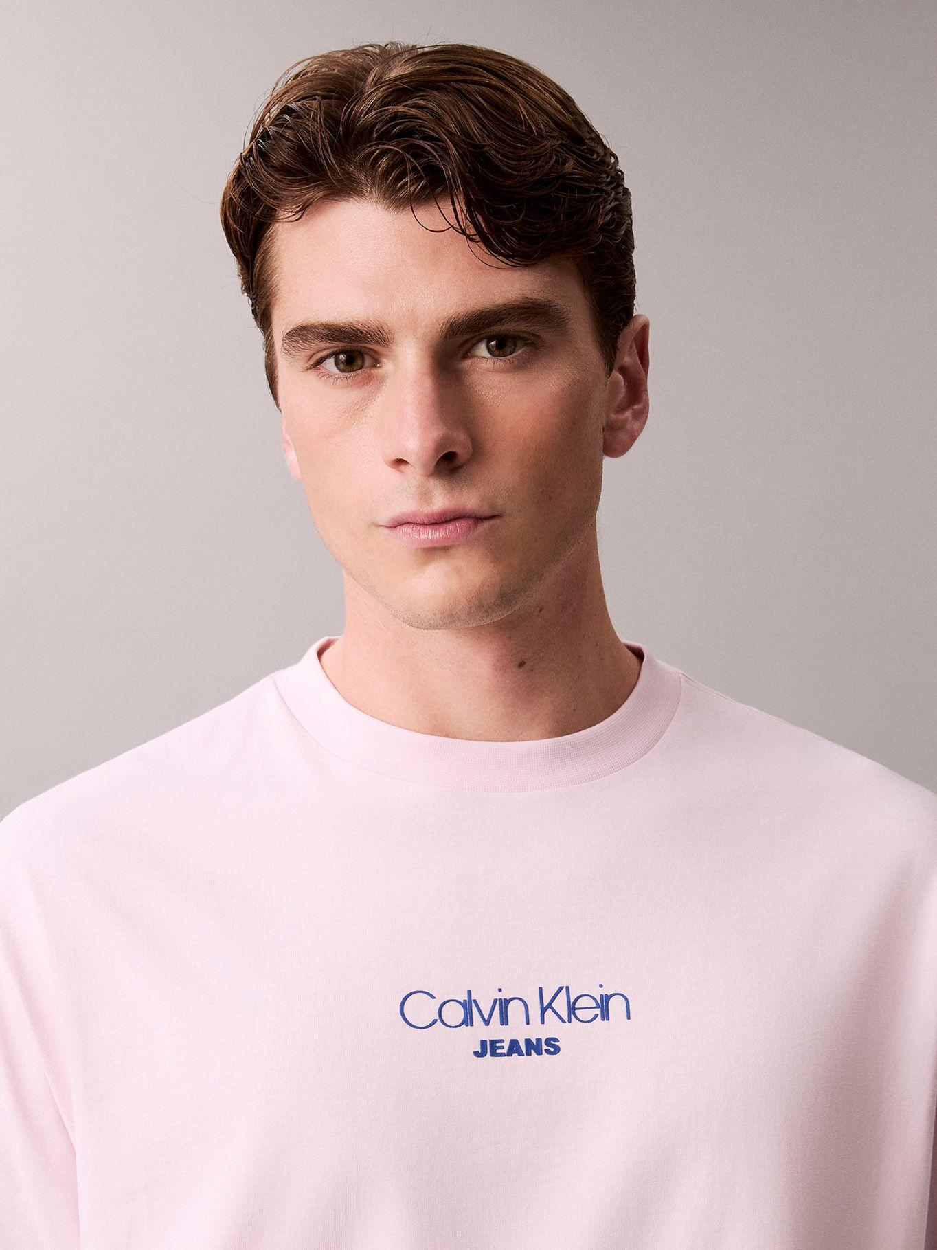 Polera Relaxed Logotipo en Relieve Rosado Calvin Klein-4