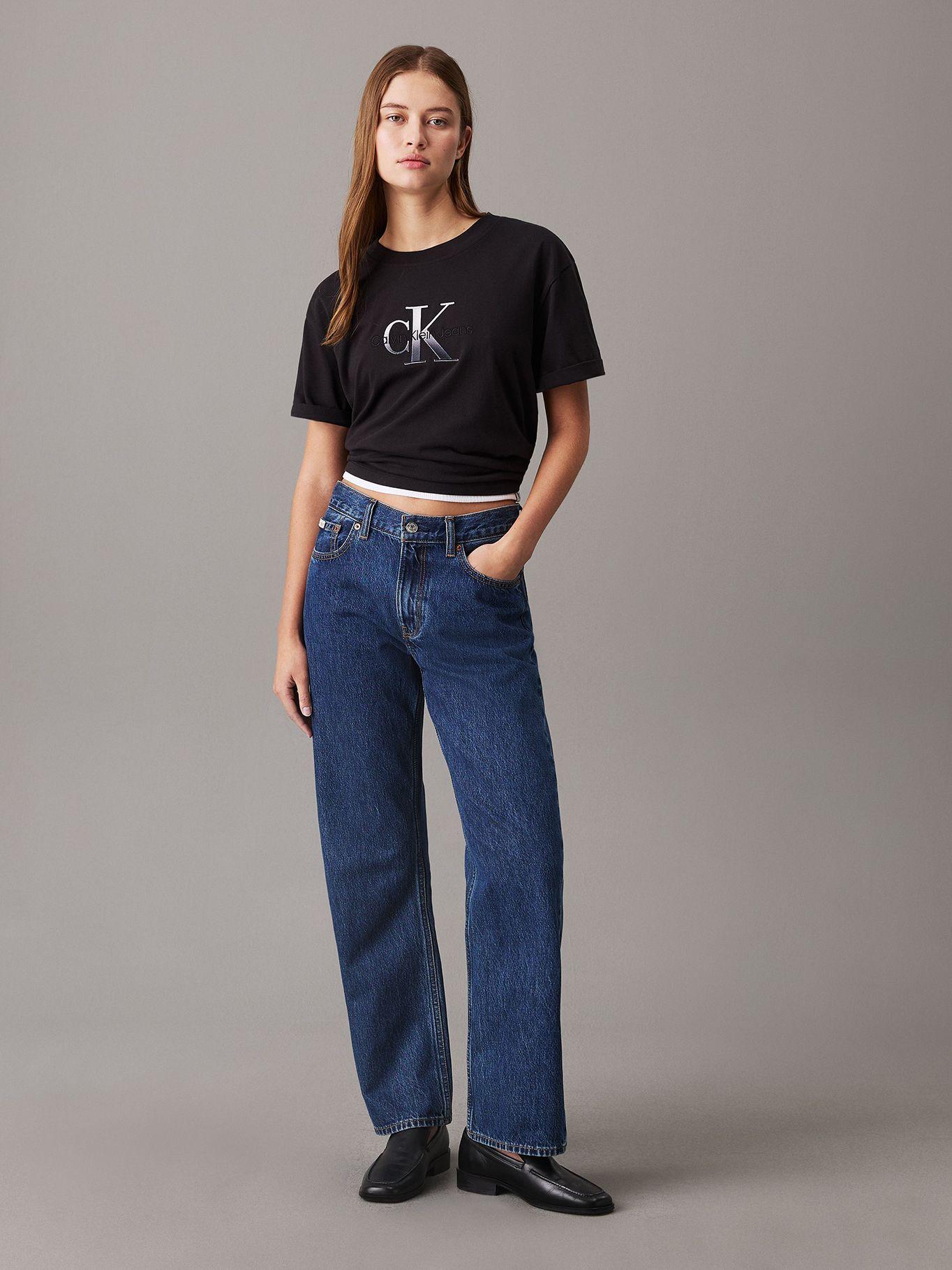 Polera holgada con monograma Negro Calvin Klein-1