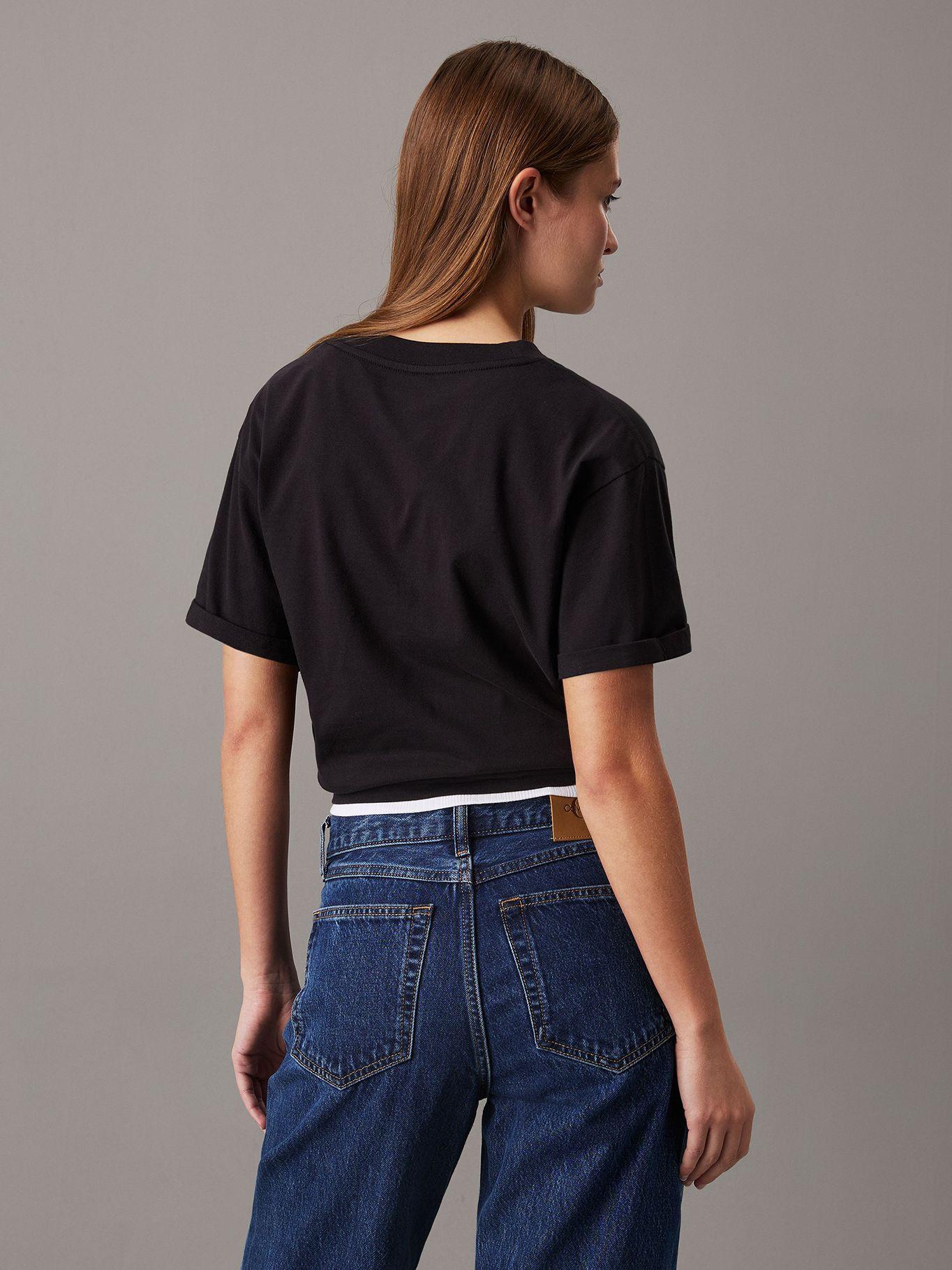 Polera holgada con monograma Negro Calvin Klein-2