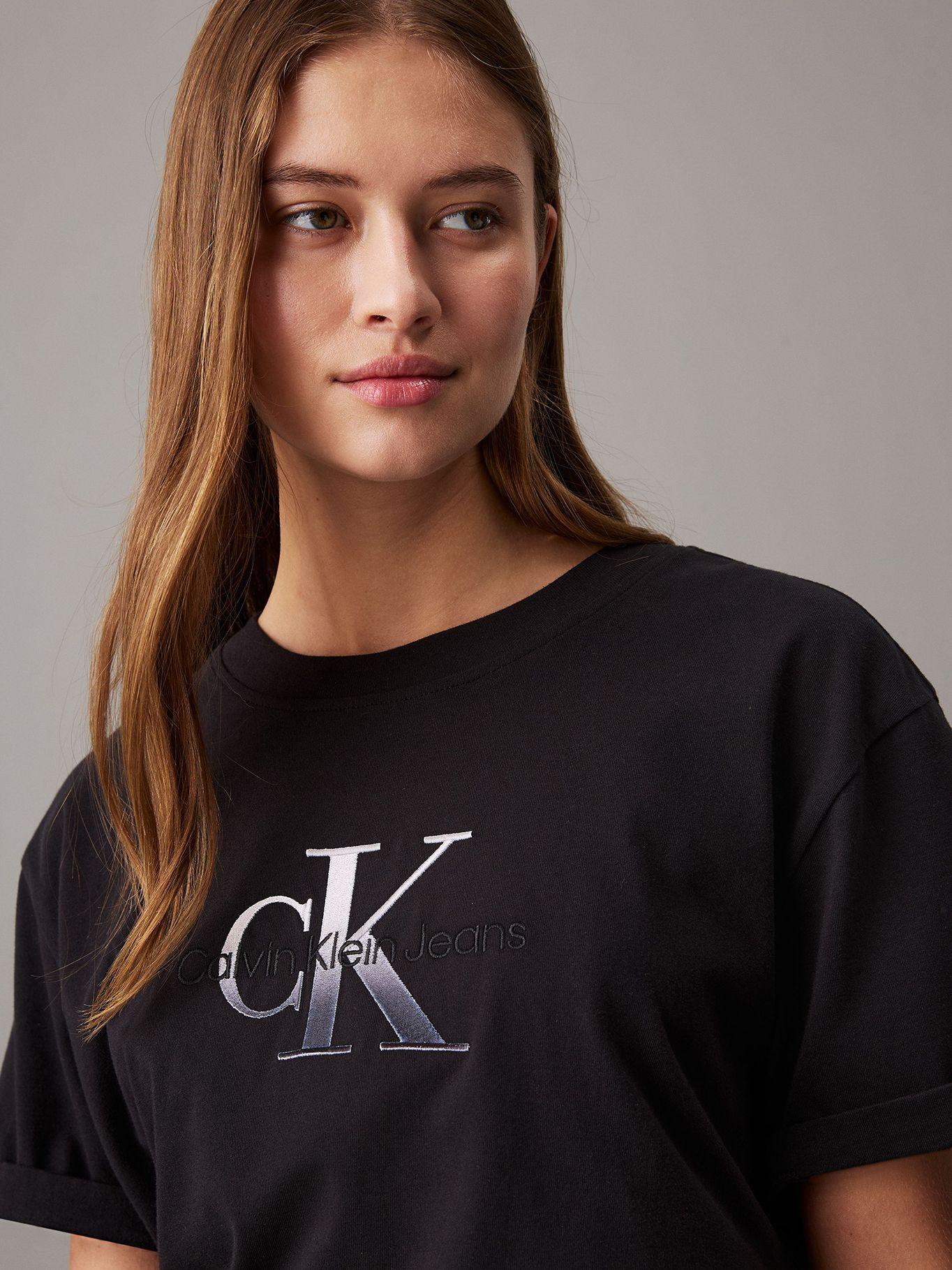 Polera holgada con monograma Negro Calvin Klein-3