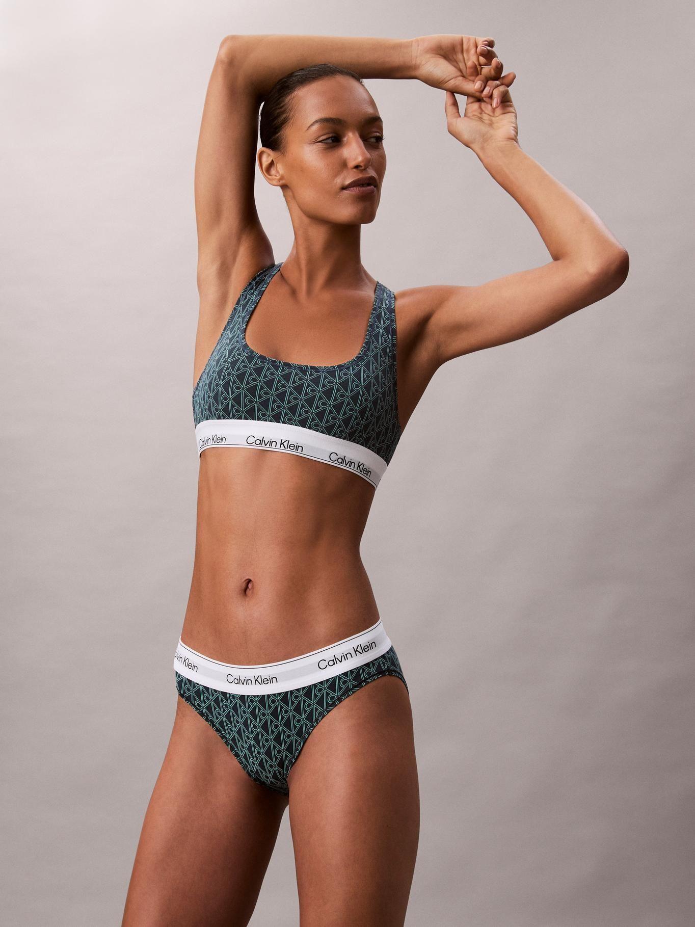 Bralette Icon Cotton Modal Verde Calvin Klein-3