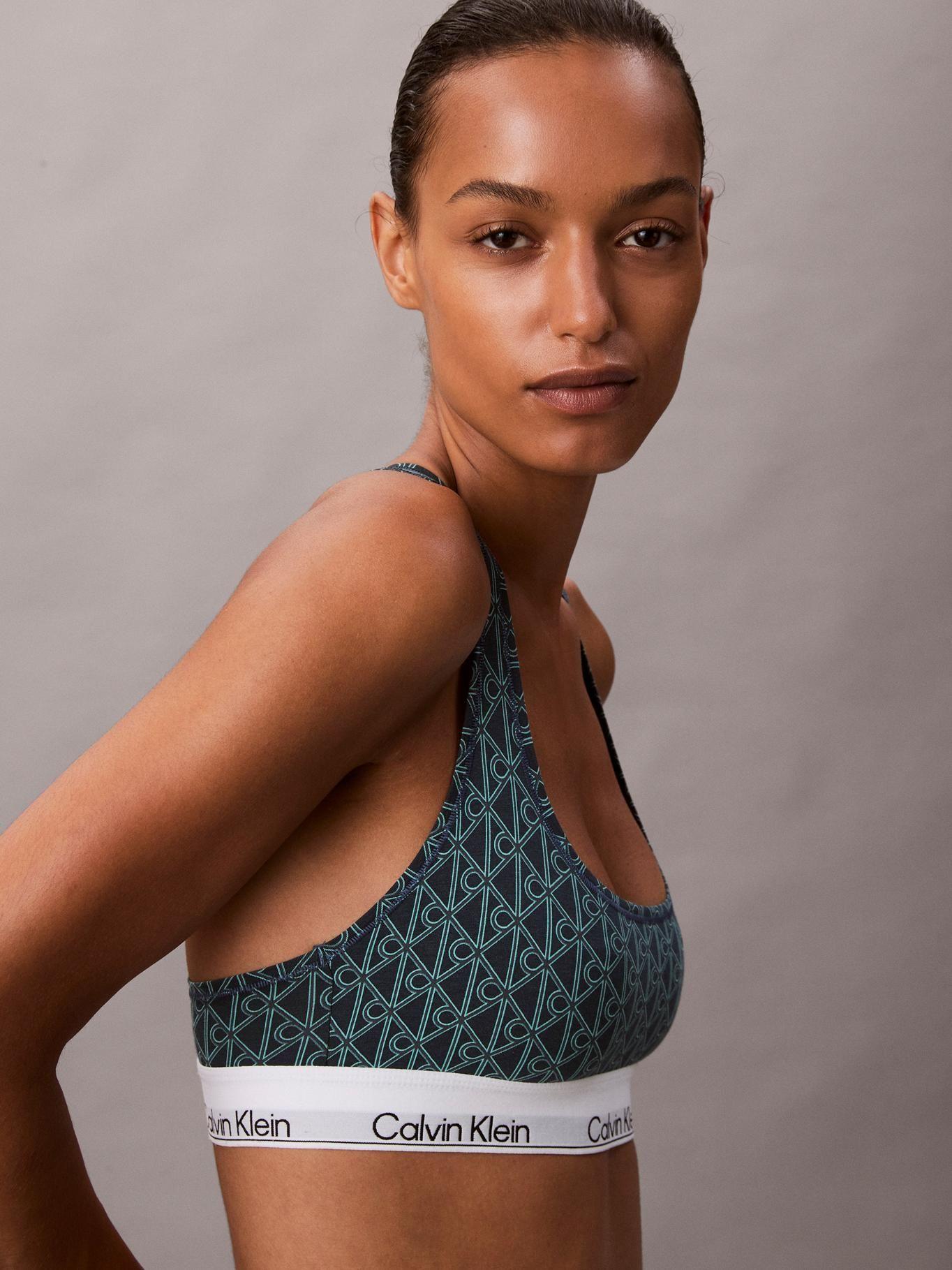Bralette Icon Cotton Modal Verde Calvin Klein-4
