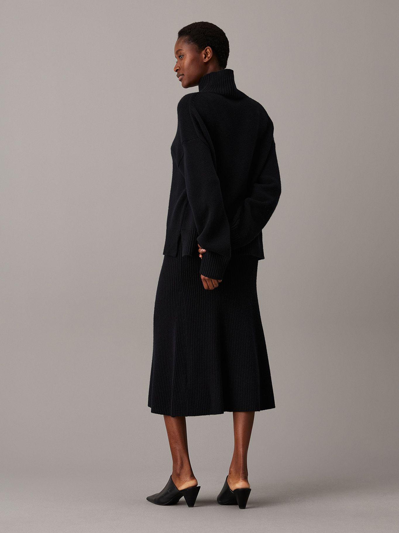 Faldas Recycled Wool Negro Calvin Klein-2