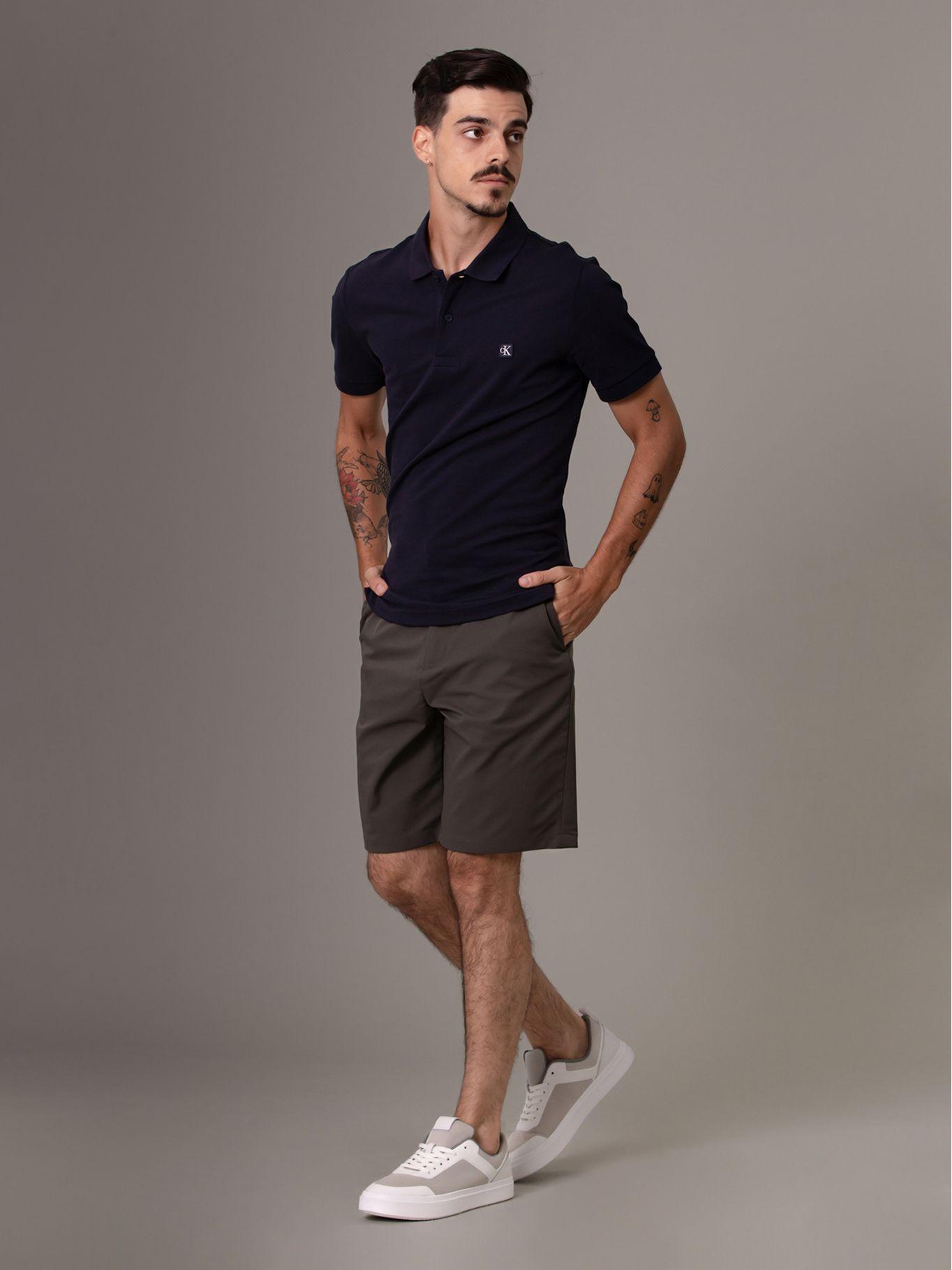 Polo CK Embro Badge Slim Azul Calvin Klein-1