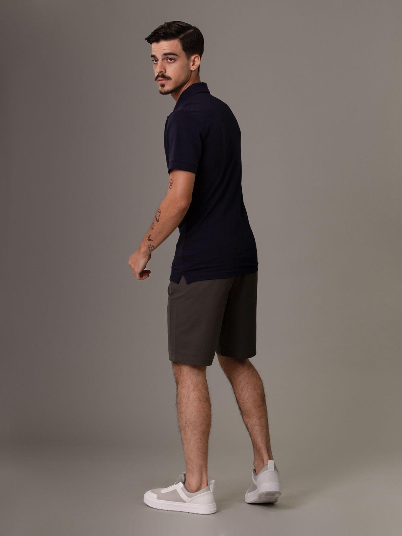Polo CK Embro Badge Slim Azul Calvin Klein-2