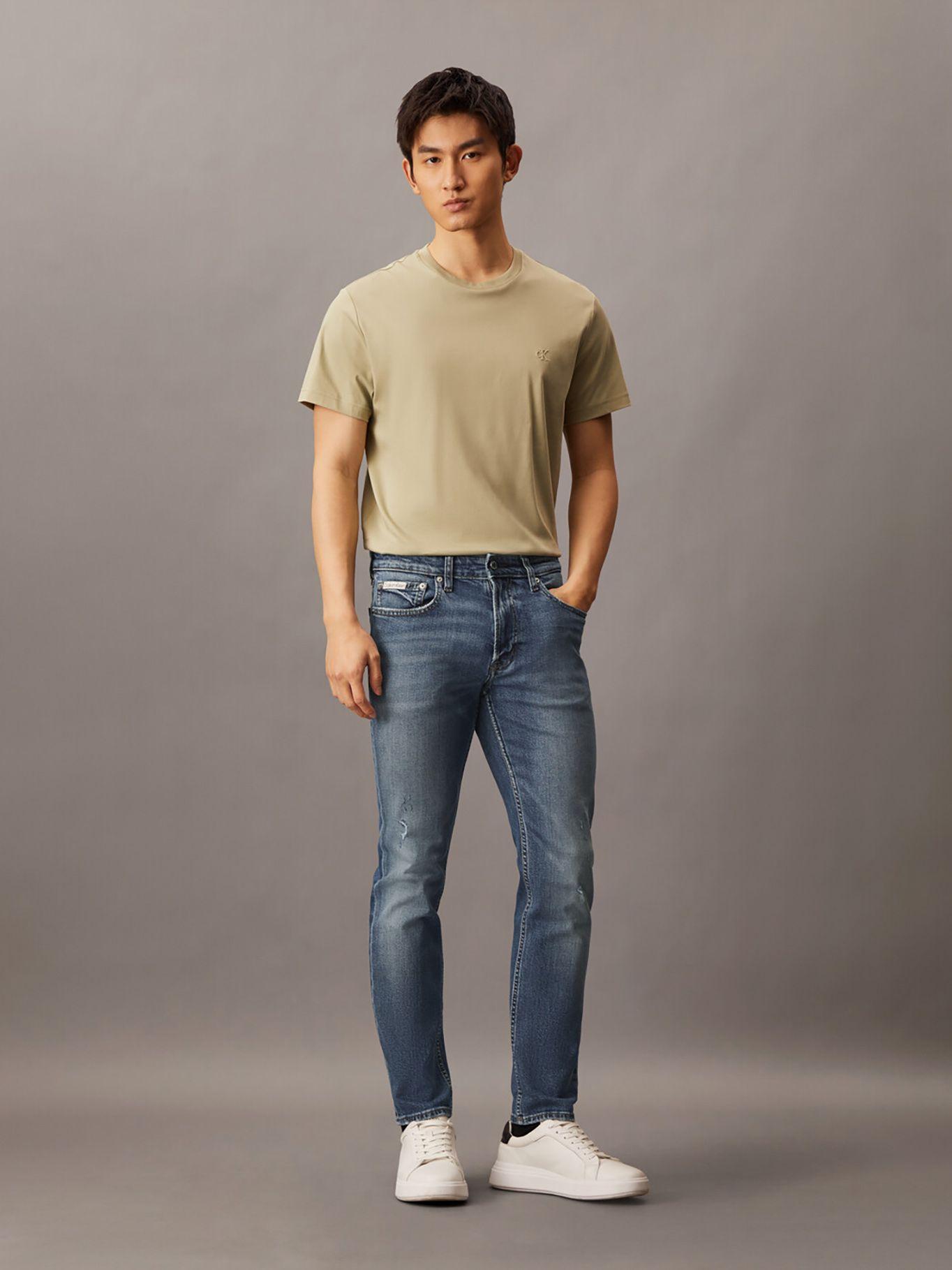 Jeans Slim Faded Azul Calvin Klein-0