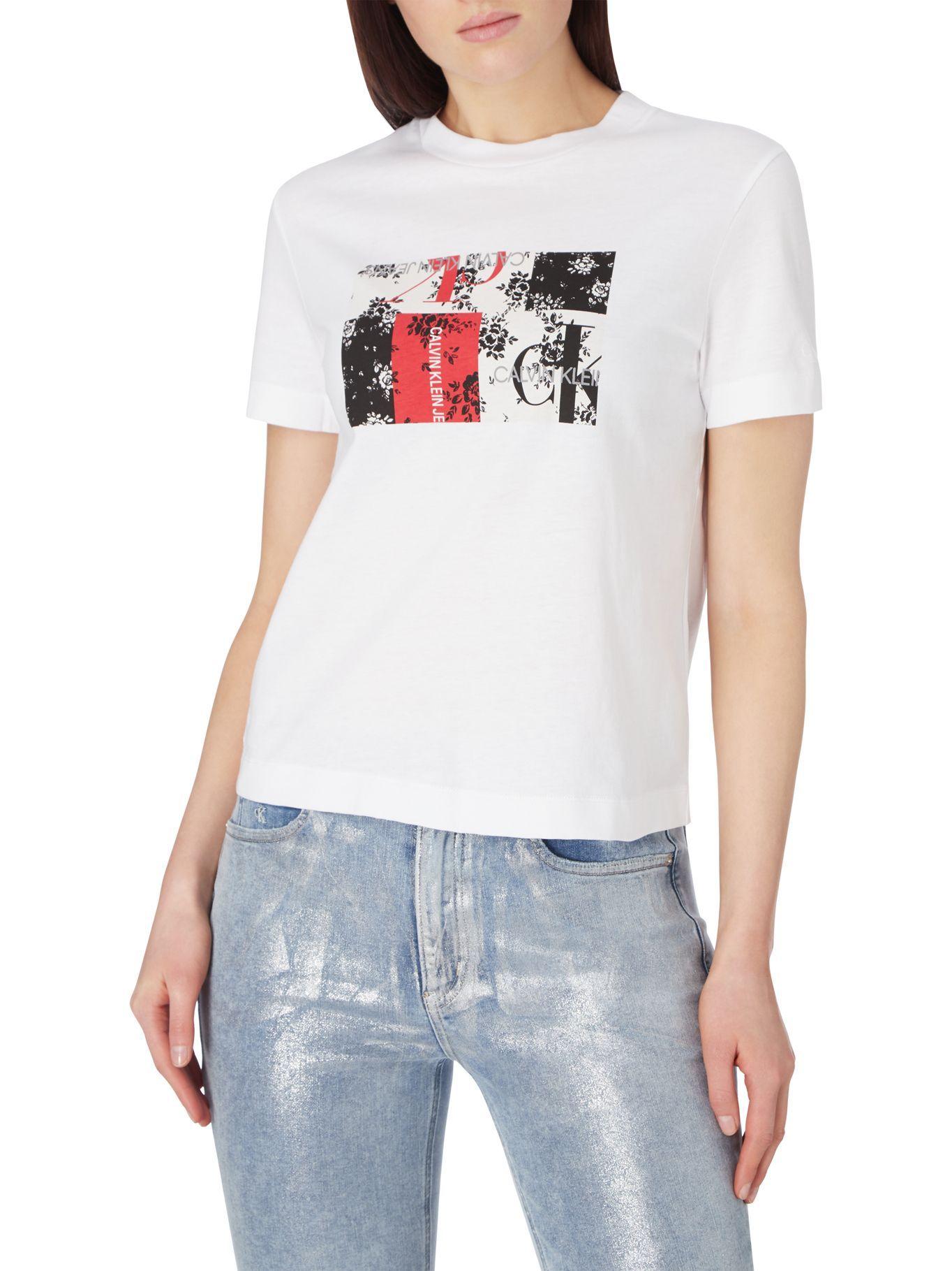 Polera Print Mixed Blanco Calvin Klein-0