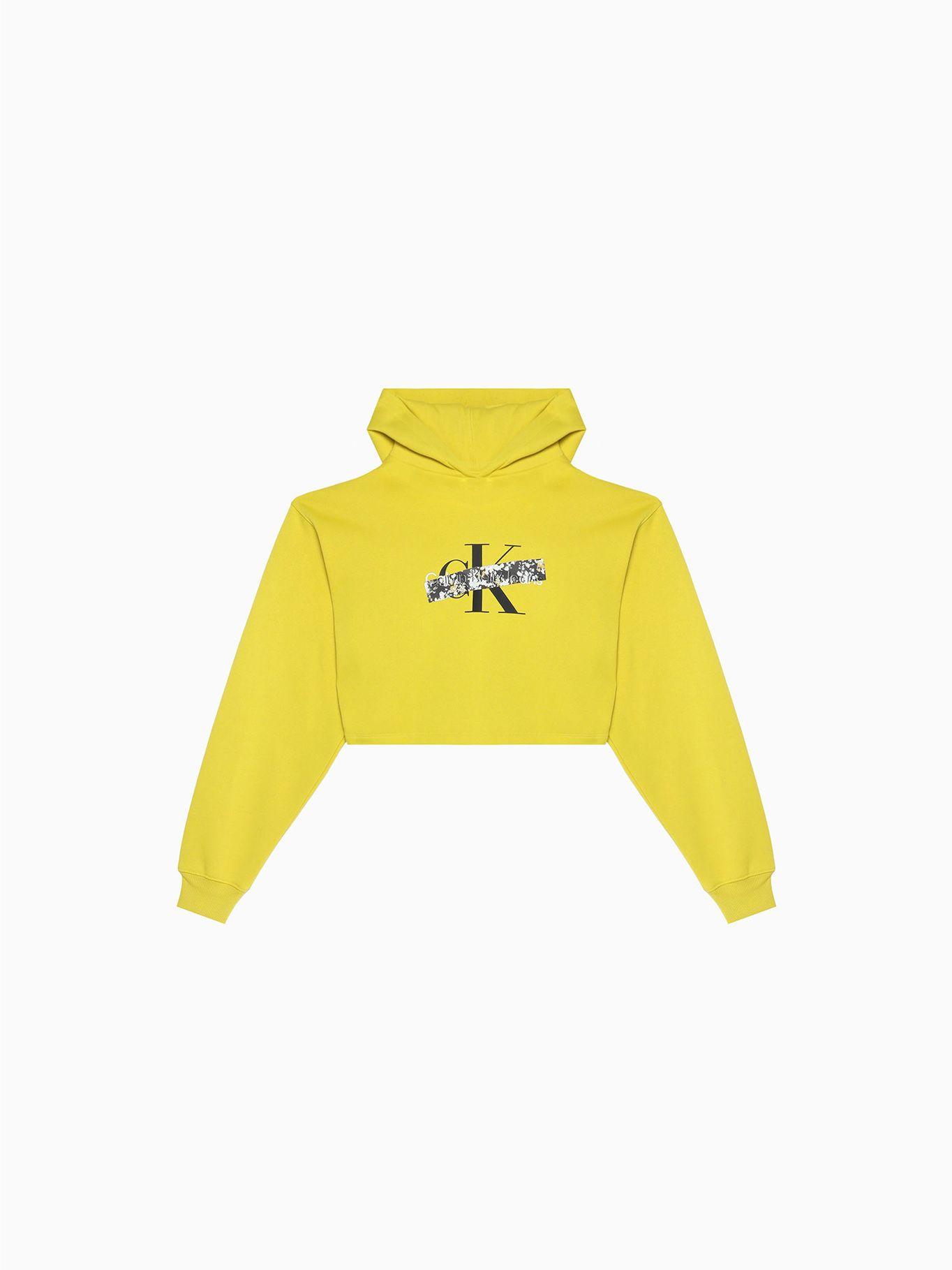 Polerón Hoodie Florals Monologo Amarillo Calvin Klein-4