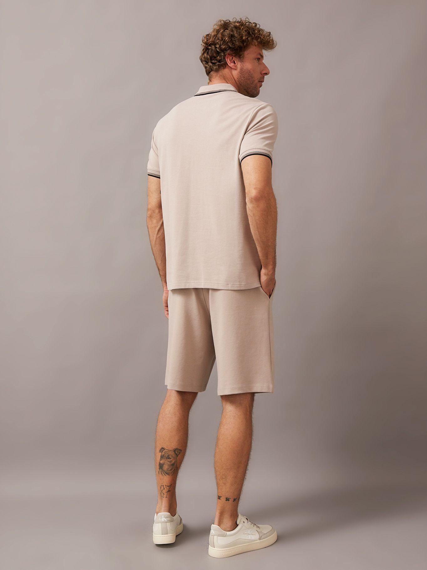Polo Stretch Metal Button Beige Calvin Klein-2