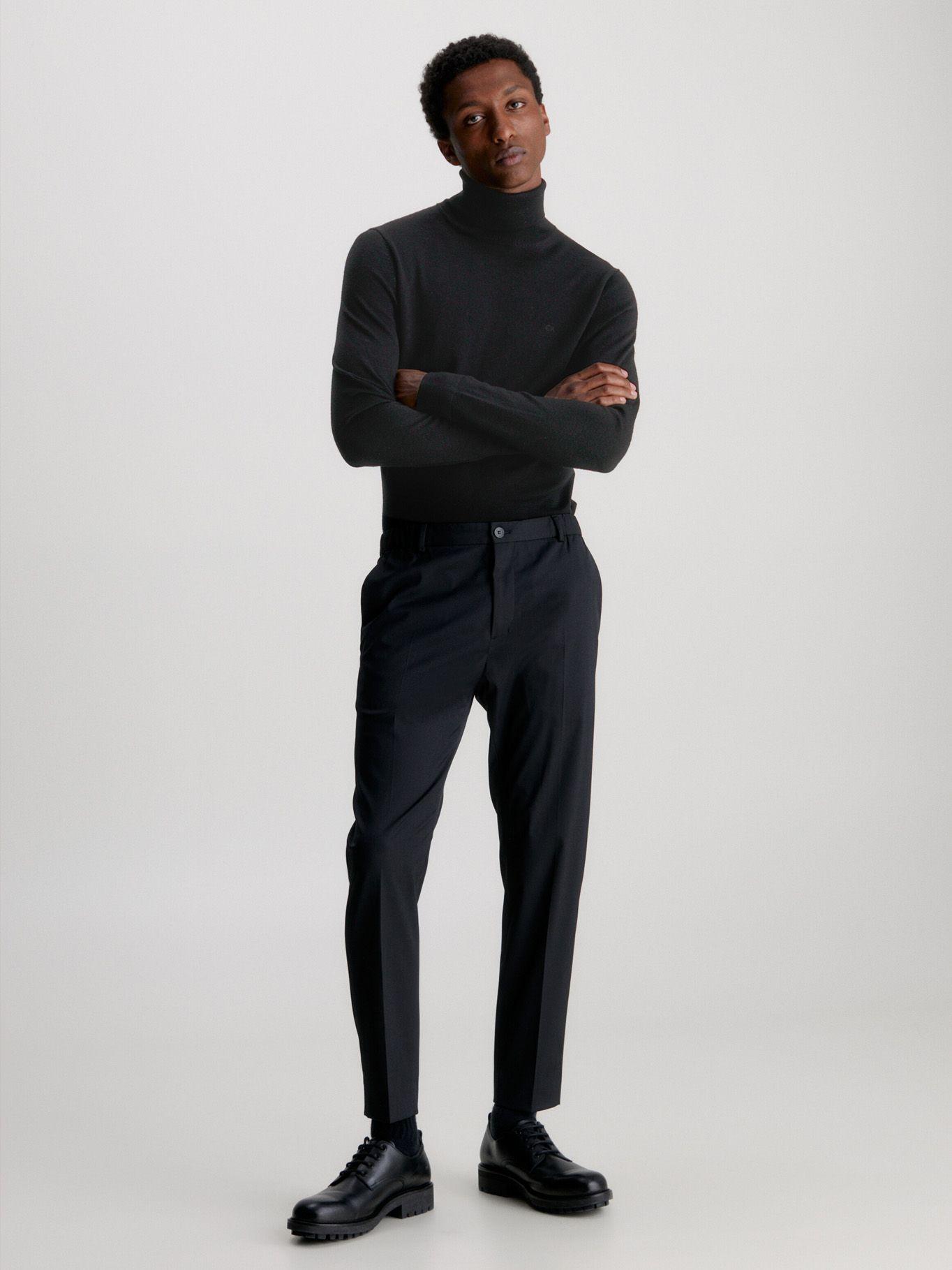 Sweater Cuello Alto Merino Negro Calvin Klein-1