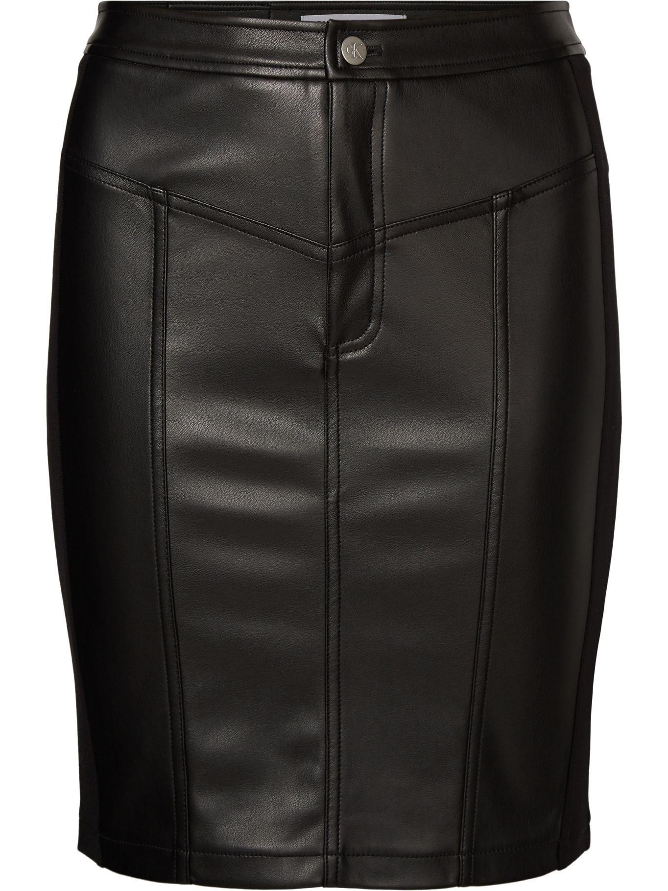 Falda Faux Leather Negro Calvin Klein-3