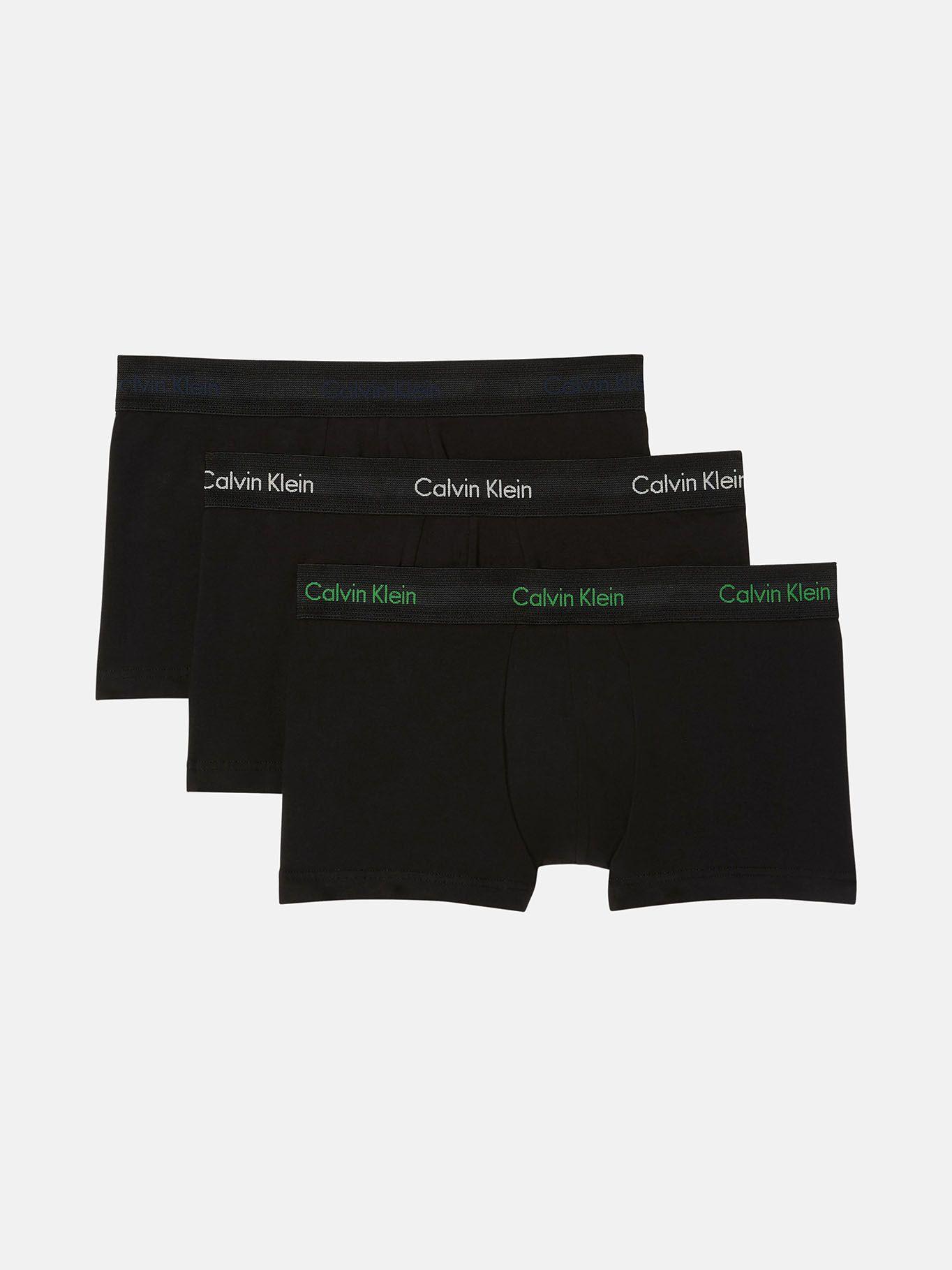 Pack 3 Bóxer Low Rise Trunk Cotton Negro Calvin Klein-0