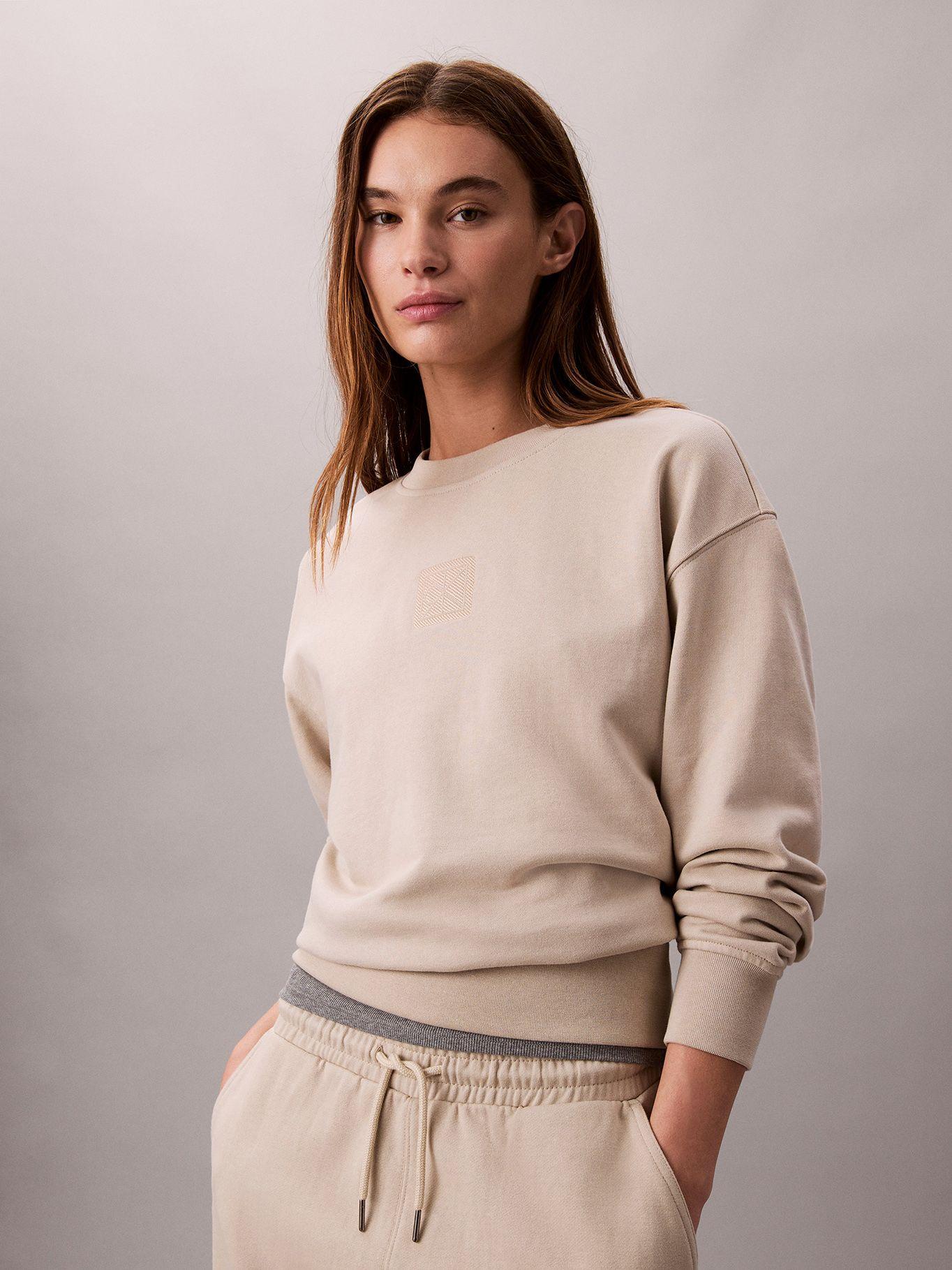 Polerón De Felpa Beige Calvin Klein-4