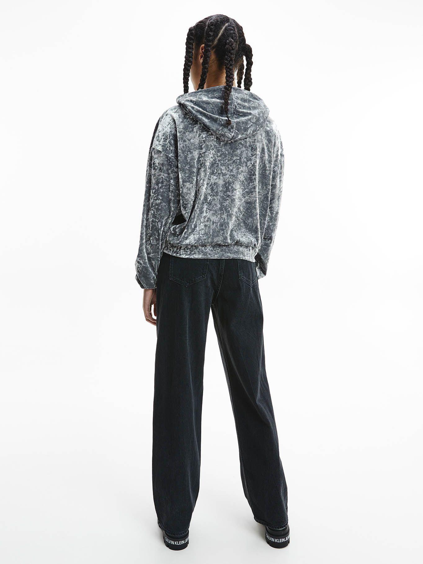 Hoodie Metallic Velvet Gris Calvin Klein-2