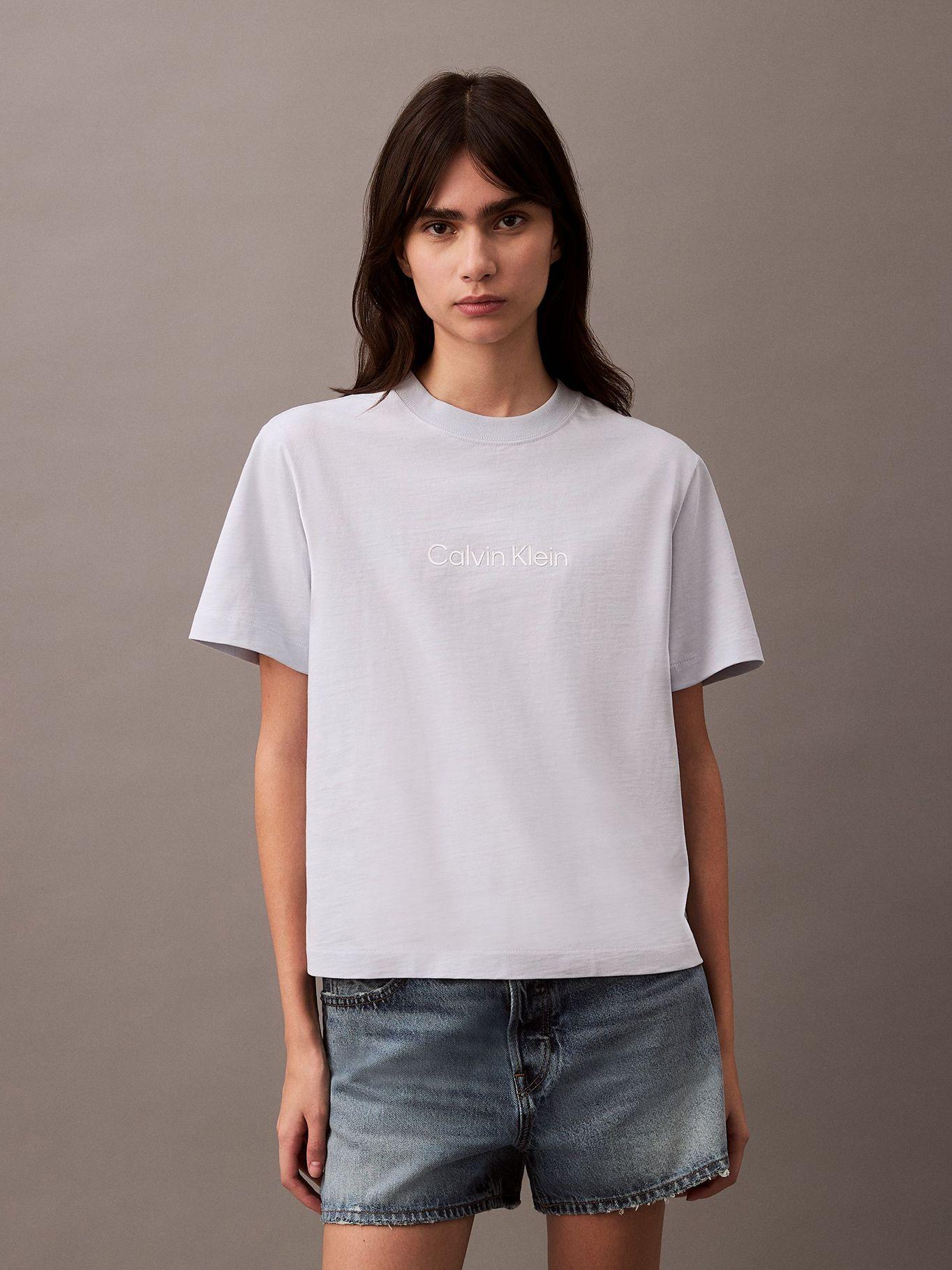 Polera Relaxed Logo Estándar Celeste Calvin Klein-0