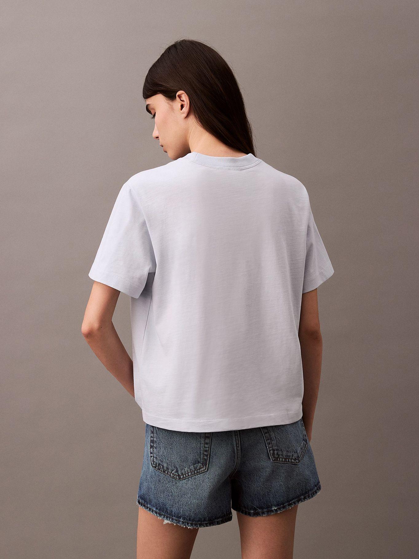 Polera Relaxed Logo Estándar Celeste Calvin Klein-2