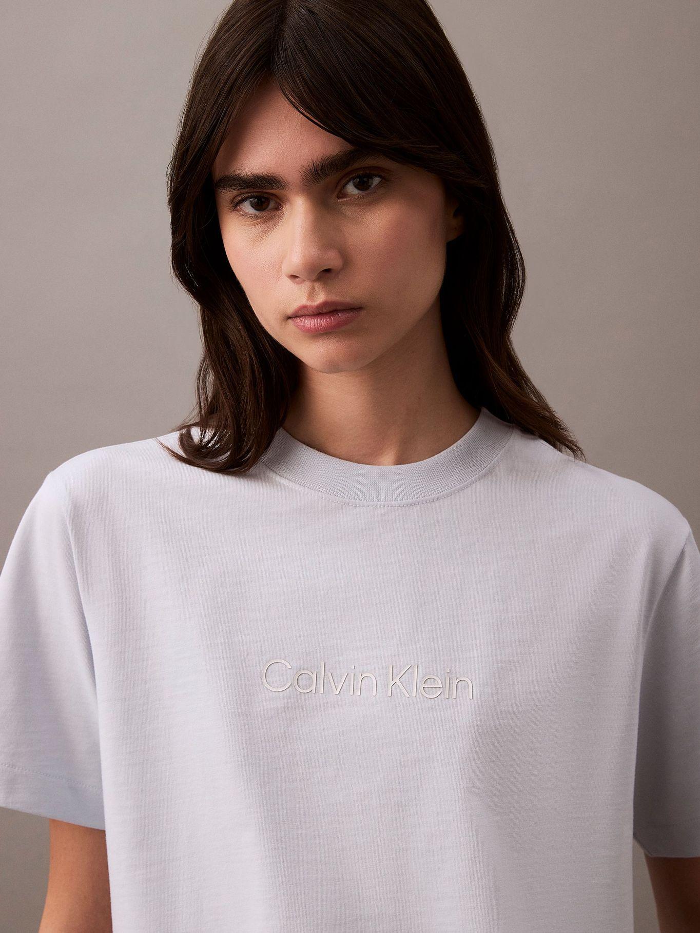 Polera Relaxed Logo Estándar Celeste Calvin Klein-4