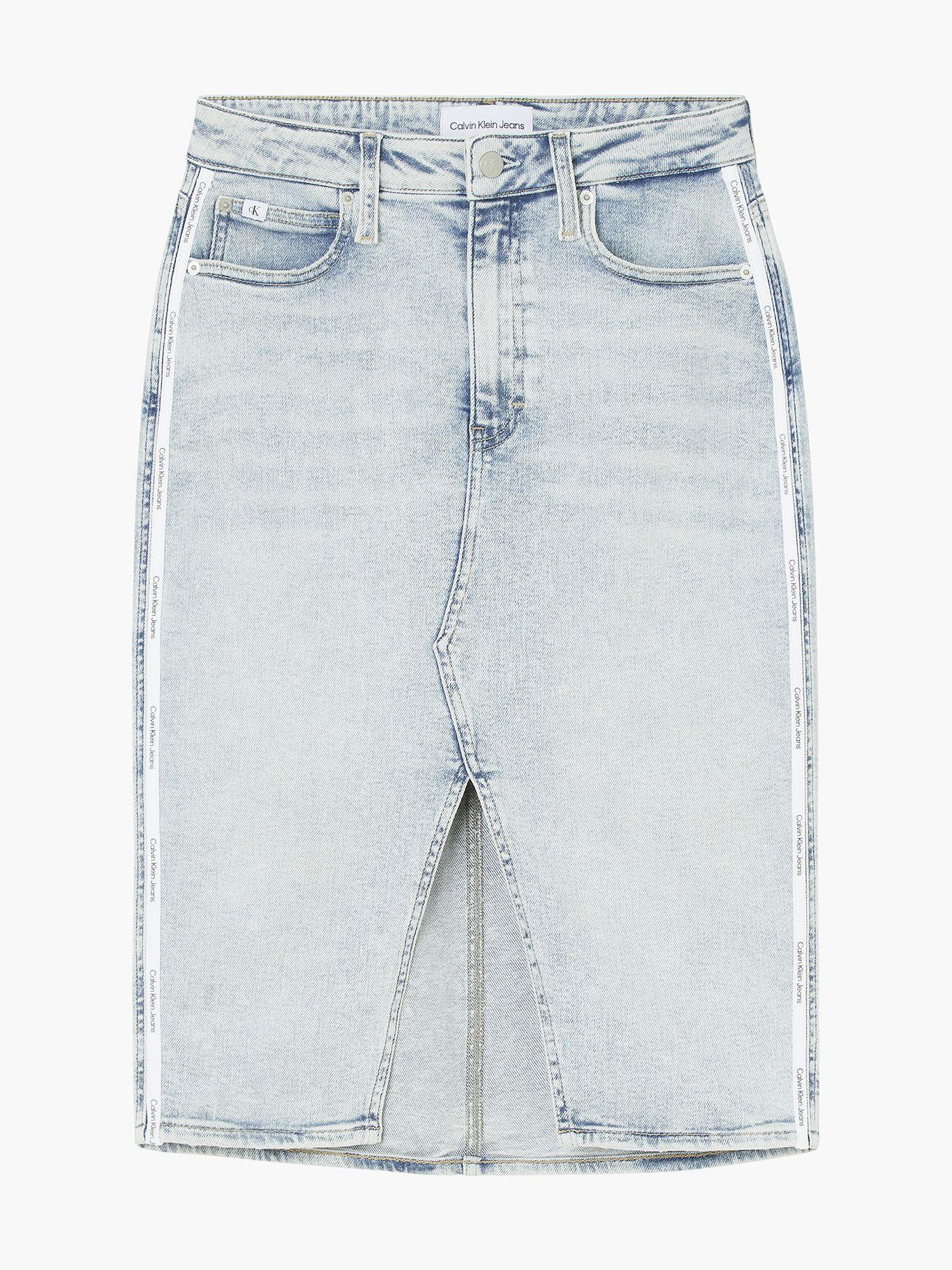 Falda Denim Midi Azul Calvin Klein-4