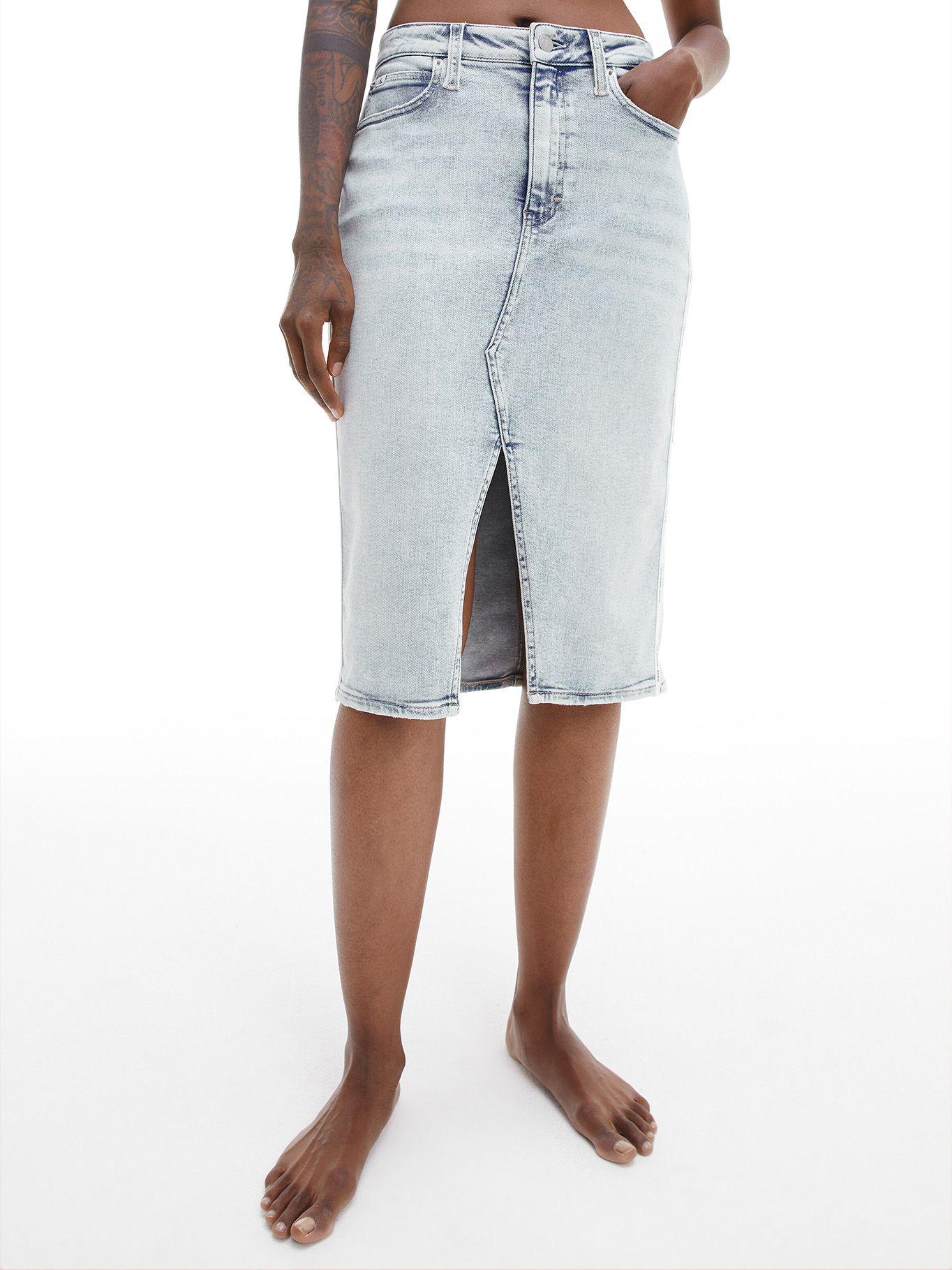 Falda Denim Midi Azul Calvin Klein-0