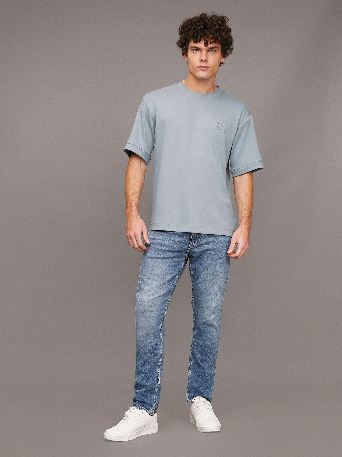 Polera Interlock Celeste Calvin Klein-1